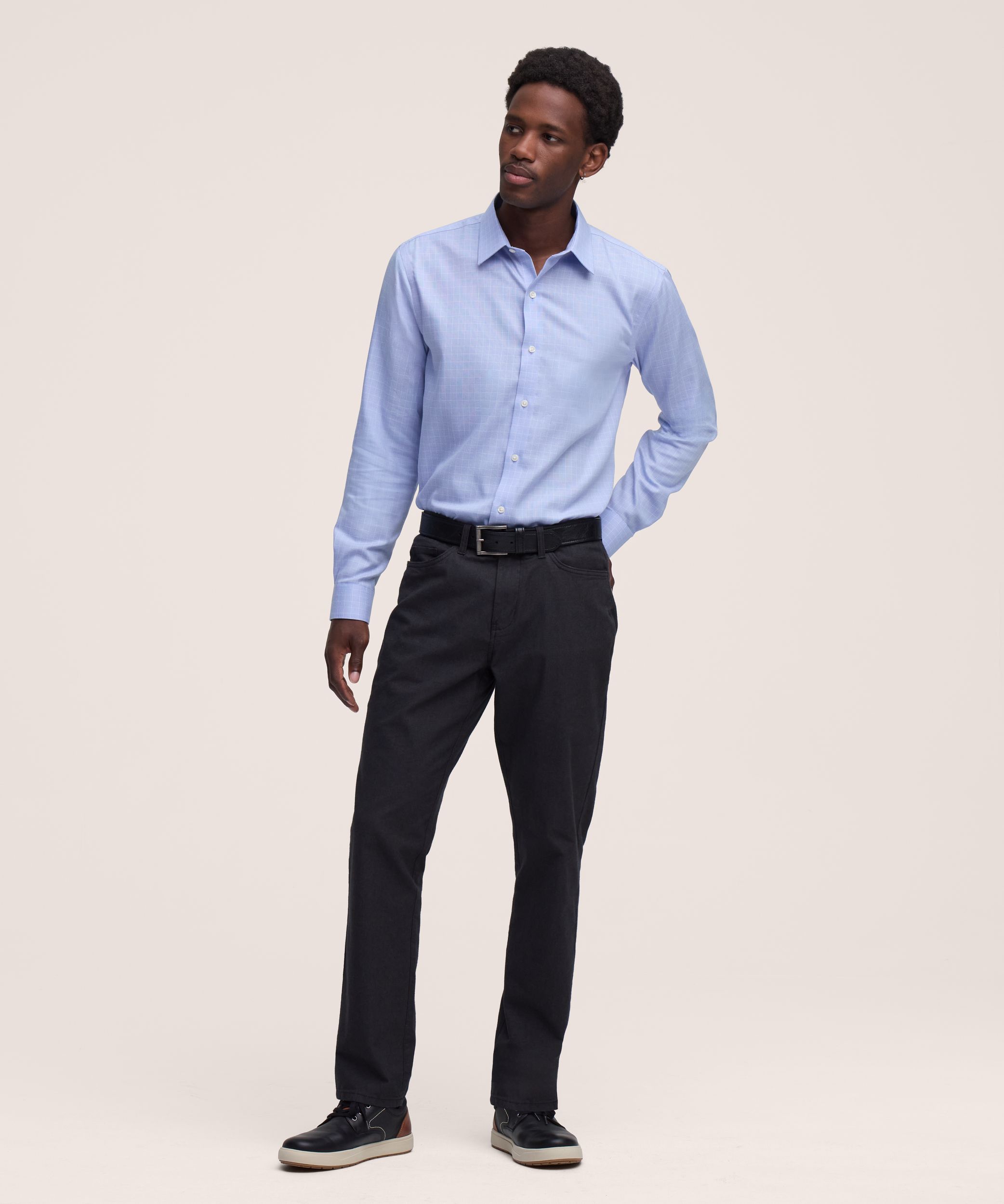 Chemise à manches longues infroissable pour hommes, Non Iron Essential, Denver Hayes