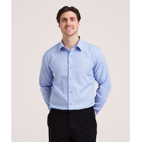 Denver Hayes Men's Long Sleeve Non Iron Essential Shirt Front_Flat