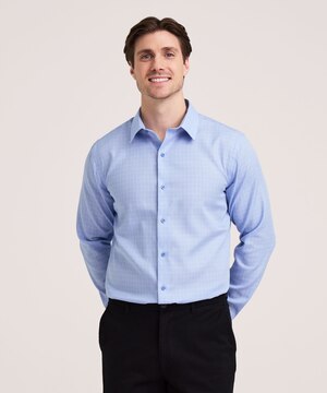 Denver Hayes Men's Long Sleeve Non Iron Essential Shirt