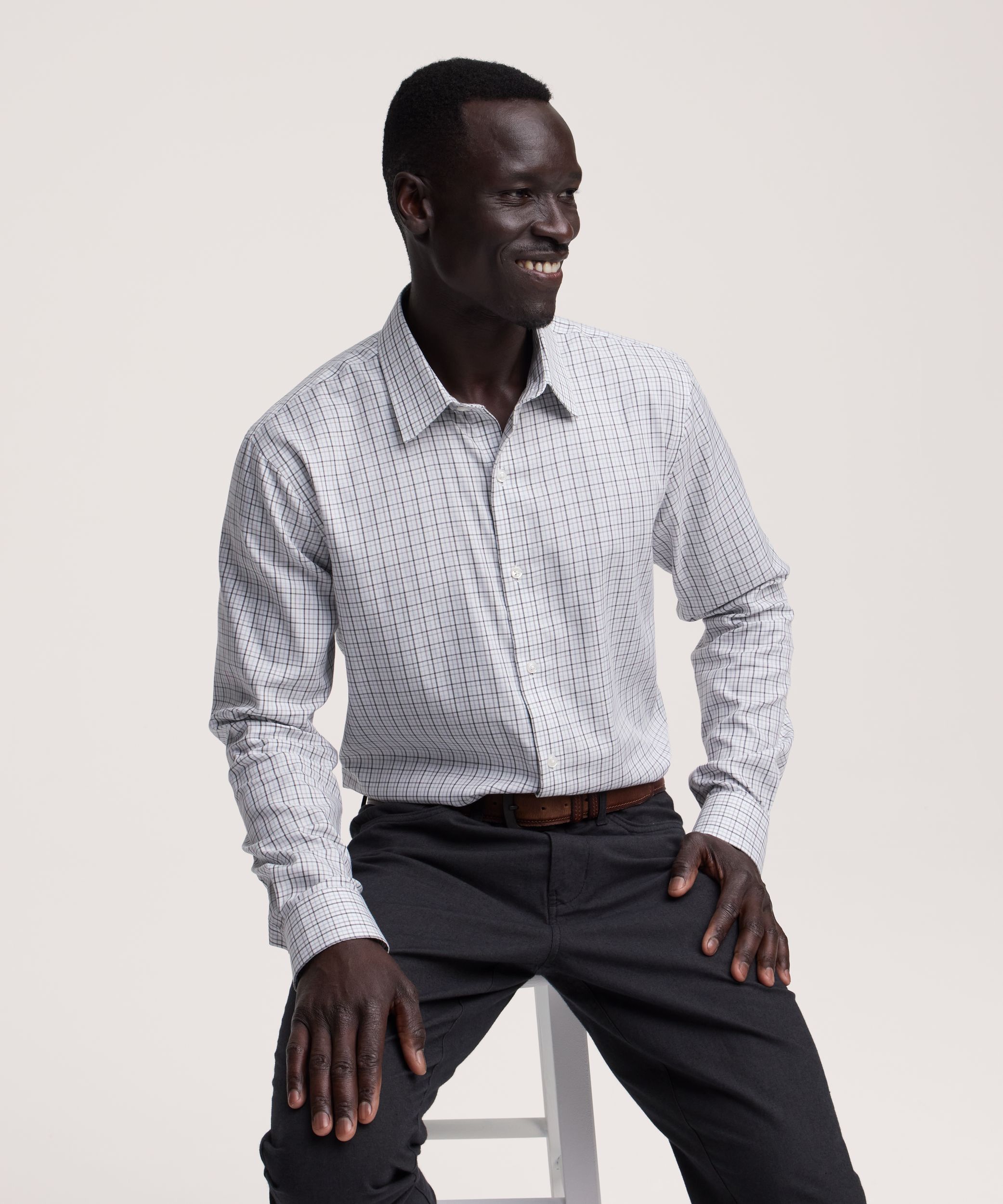 Chemise à manches longues infroissable pour hommes, Non Iron Essential, Denver Hayes