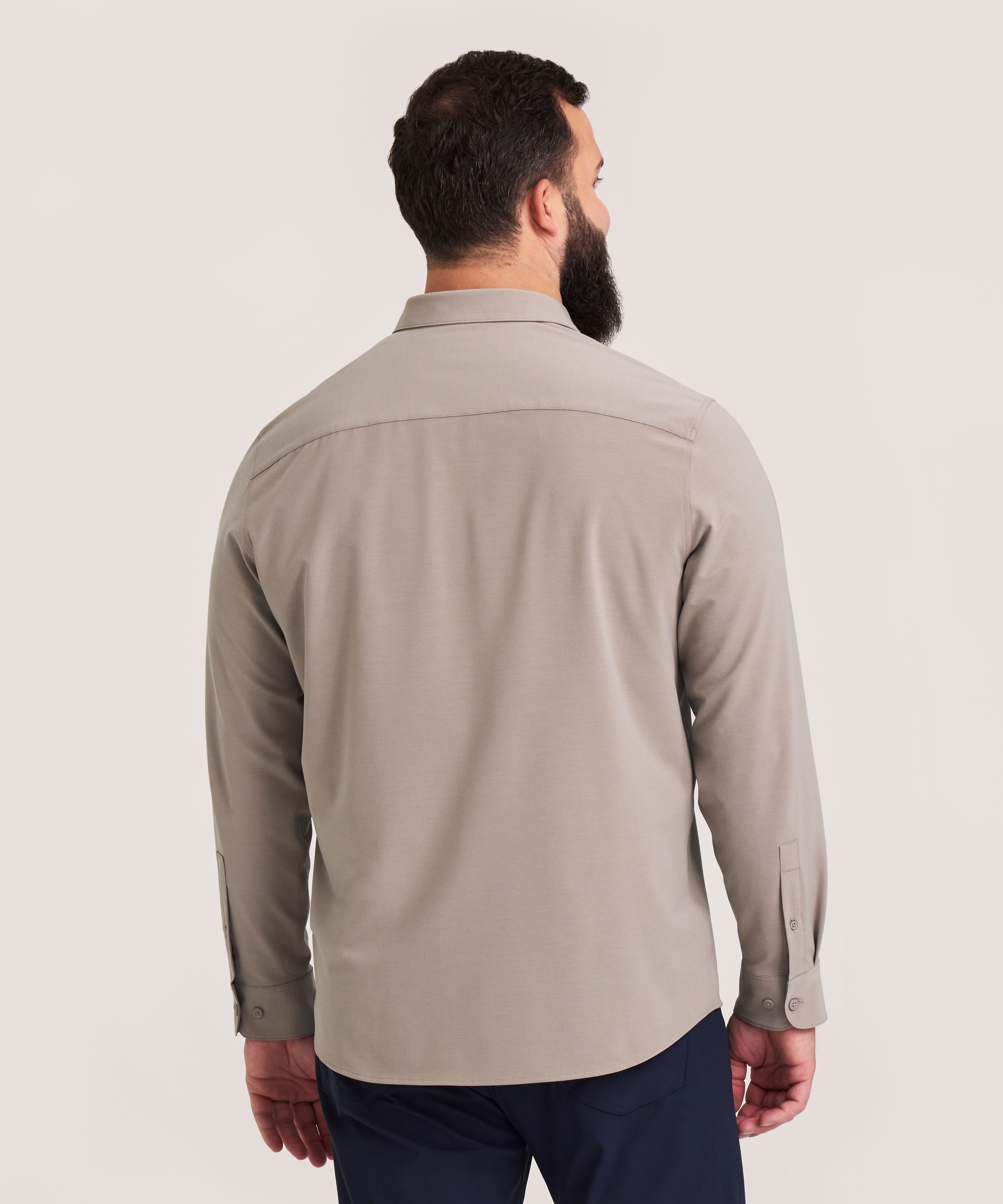 Denver Hayes Men's Long Sleeve Performance Sport Shirt