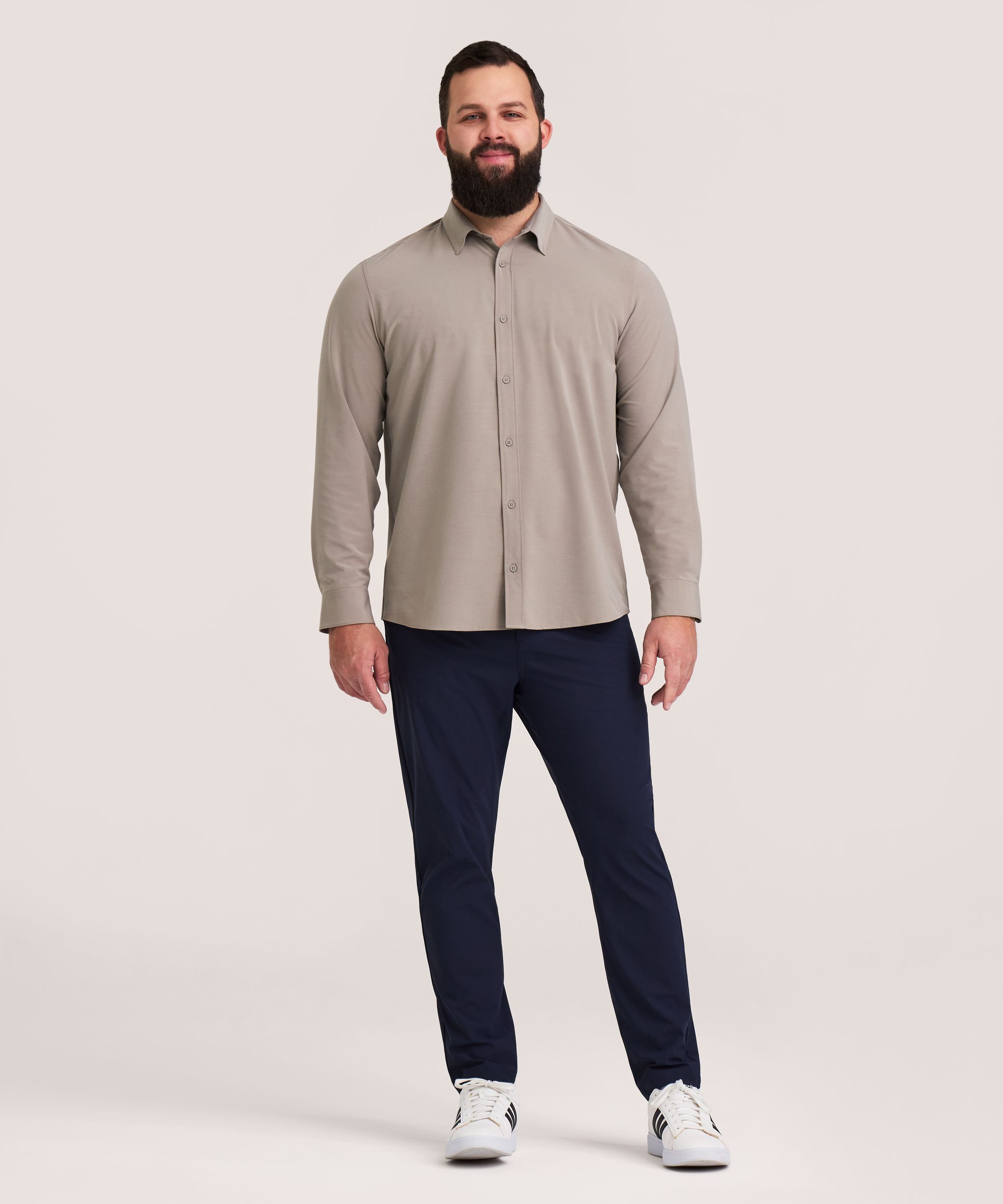 Denver Hayes Men's Long Sleeve Performance Sport Shirt