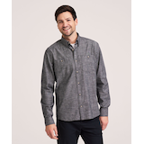 Denver Hayes Men's Long Sleeve Chambray Shirt Front_Flat