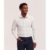 Chemise tissée boutonnée à manches longues pour hommes, Denver Hayes Front_Flat