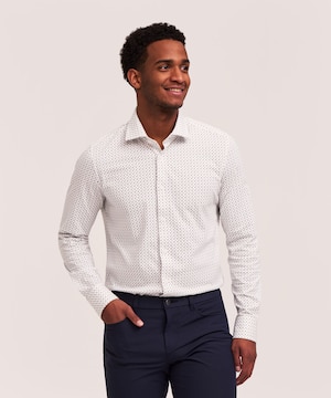 Denver Hayes Men's Long Sleeve Button-up Knit Shirt