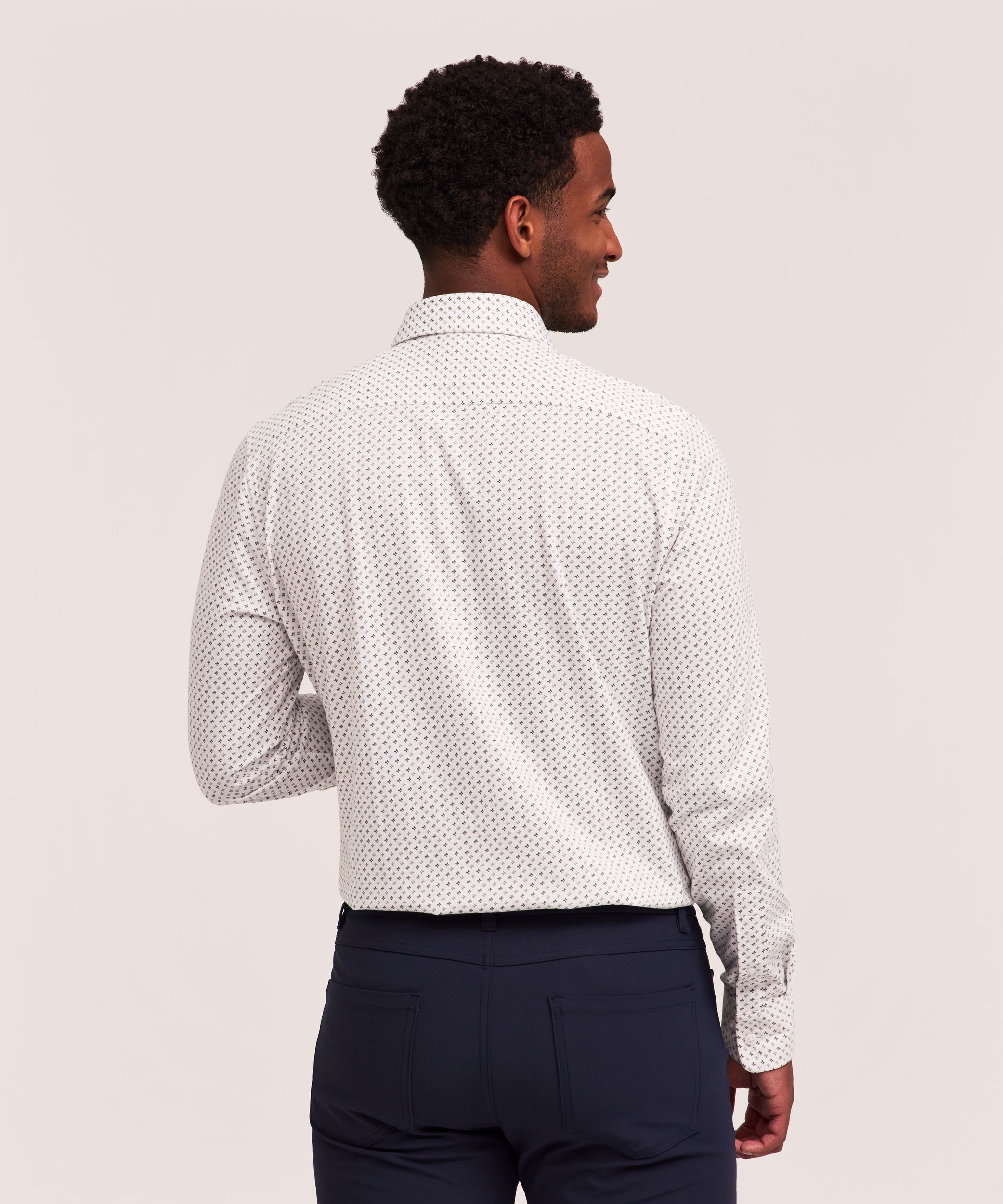 Denver Hayes Men's Long Sleeve Button-up Knit Shirt