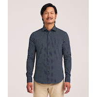 Denver Hayes Men's Long Sleeve Button-up Knit Shirt