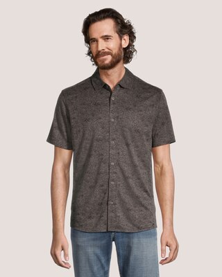 Silver Men's Stretch Short Sleeve Shirt