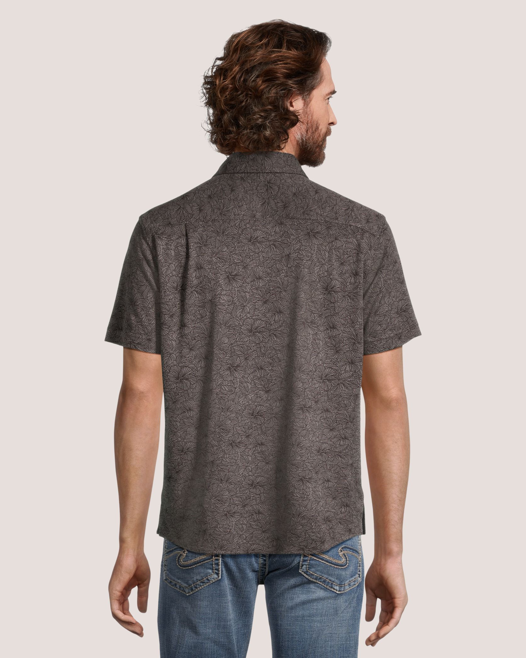 Chemise à manches courtes extensible pour hommes