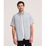 Denver Hayes Men's Short Sleeve Stretch Premium Oxford Shirt Front_Flat