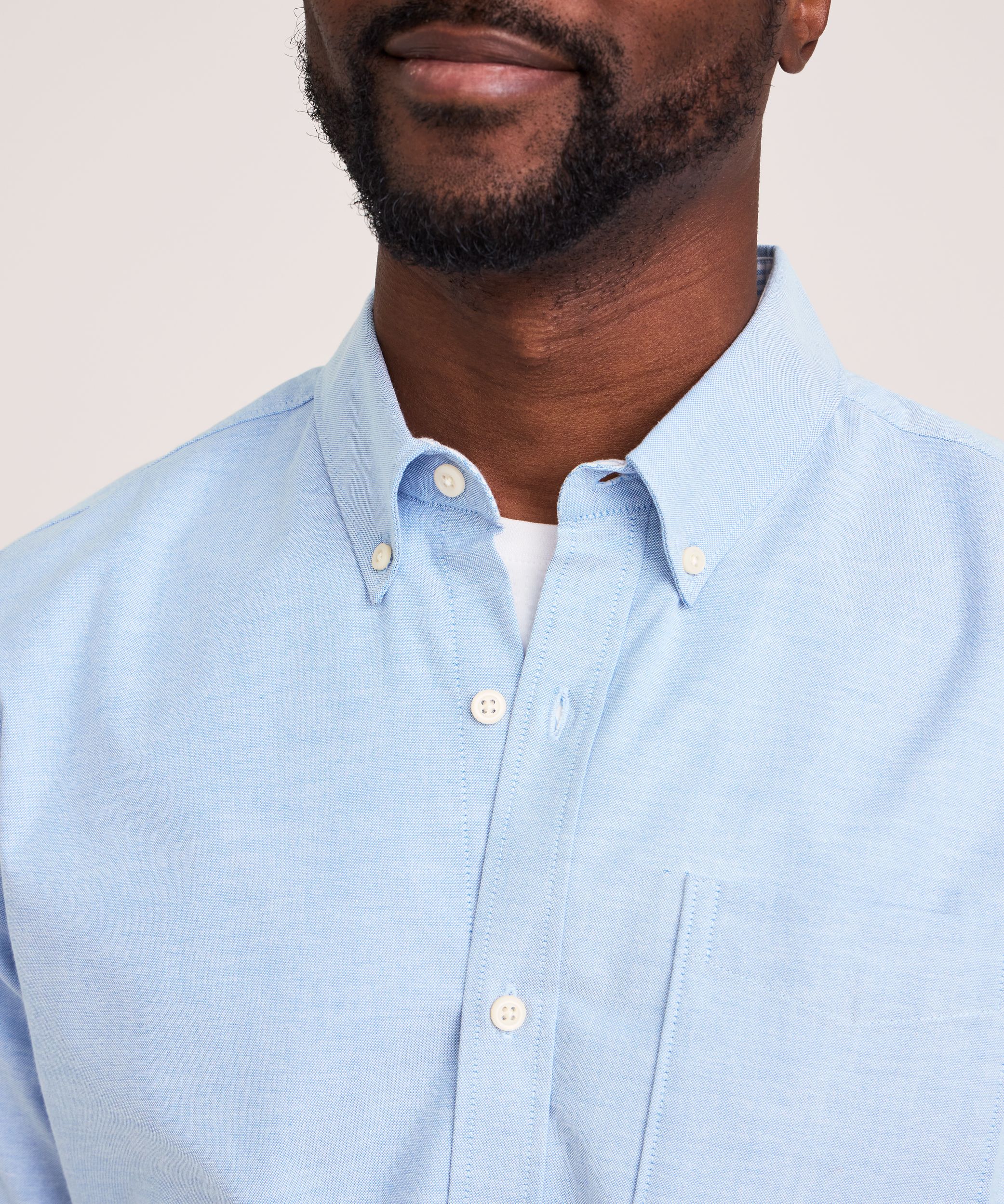 Denver Hayes Men's Short Sleeve Stretch Premium Oxford Shirt