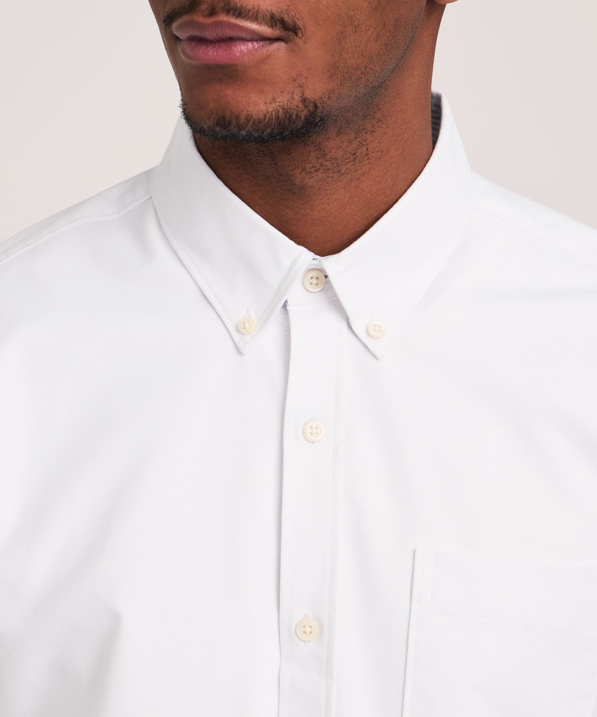 Denver Hayes Men's Short Sleeve Stretch Premium Oxford Shirt