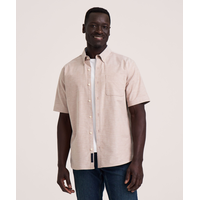 Denver Hayes Men's Short Sleeve Stretch Premium Oxford Shirt