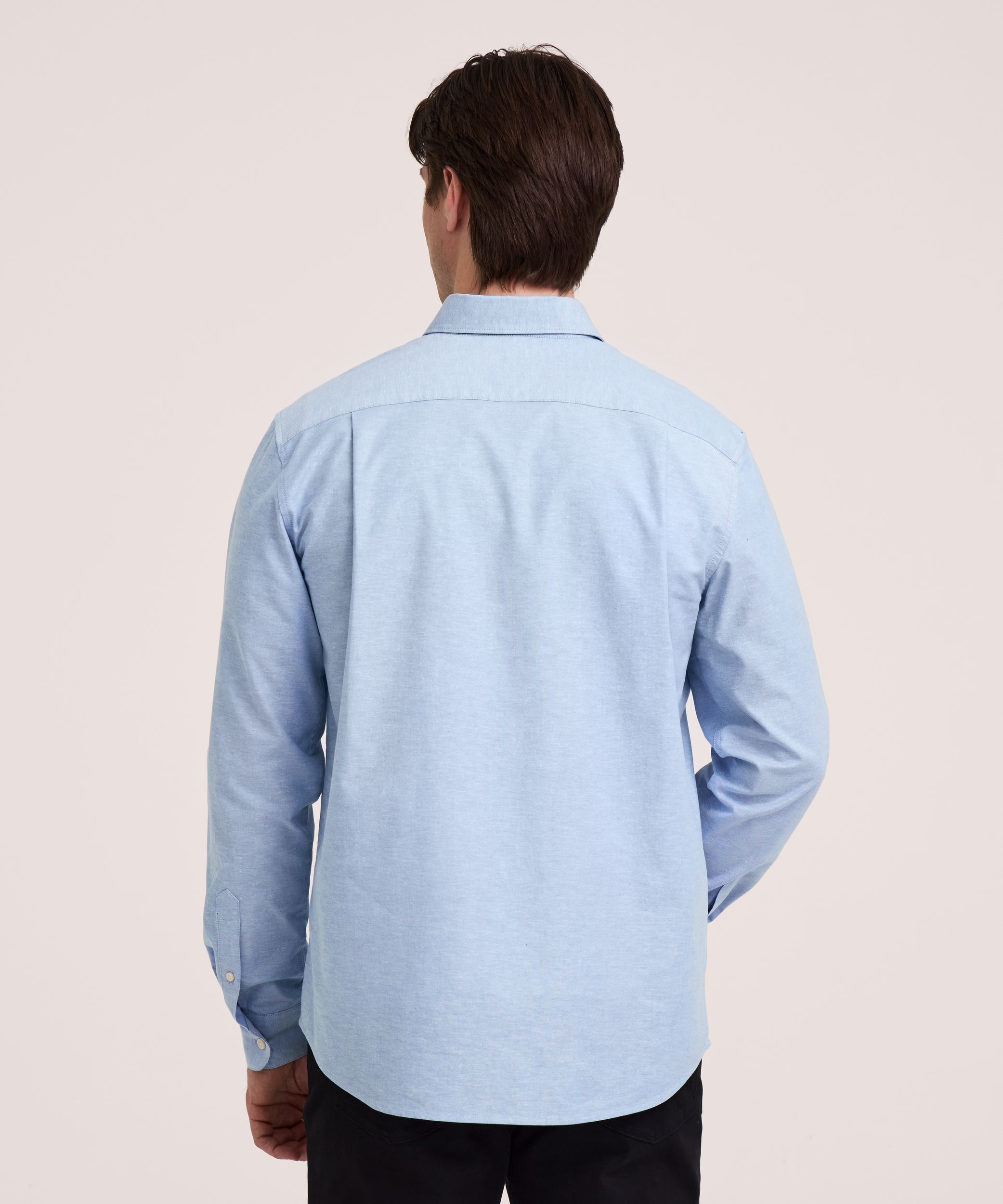 Denver Hayes Men's Long Sleeve Stretch Premium Oxford Shirt