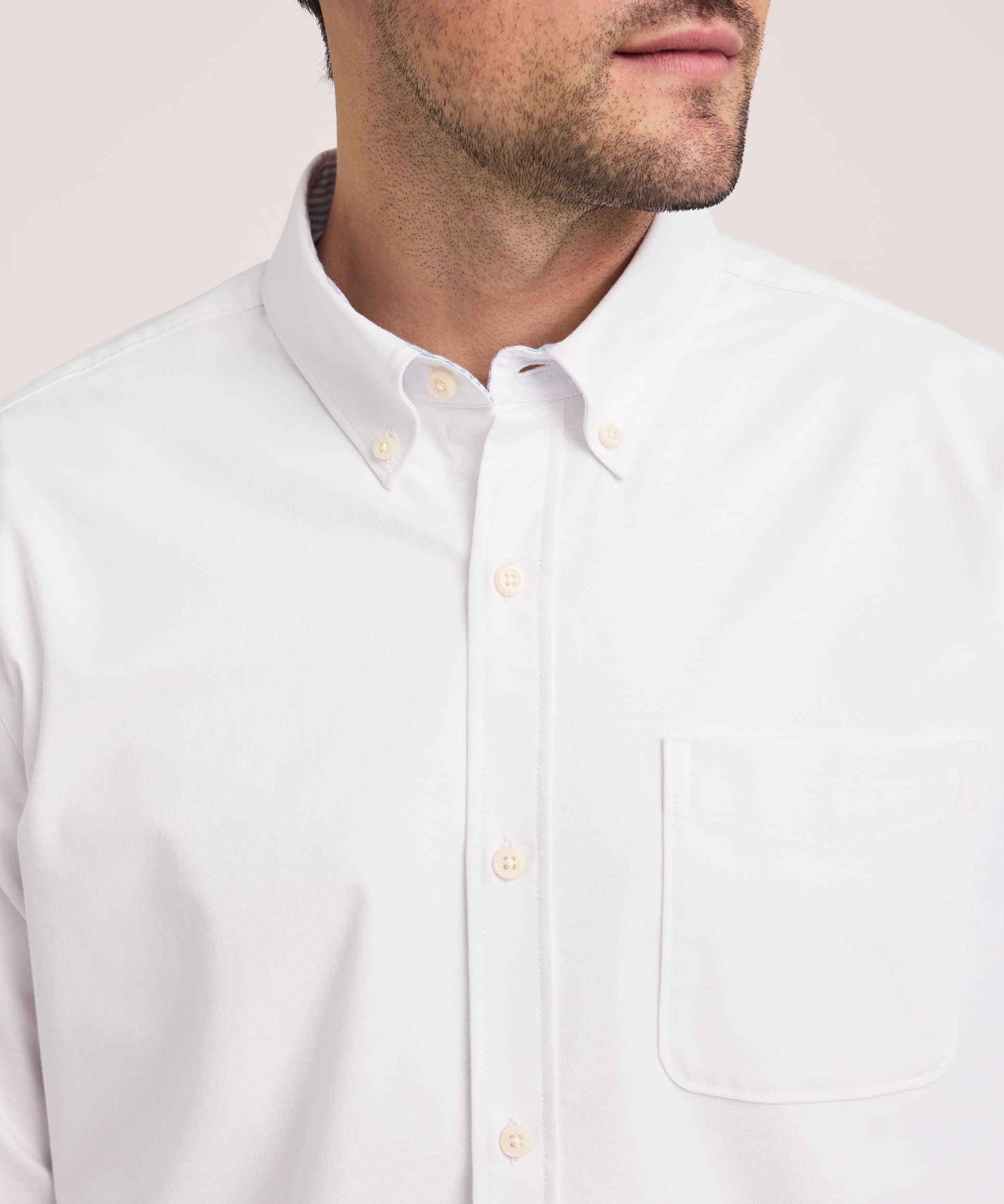 Denver Hayes Men's Long Sleeve Stretch Premium Oxford Shirt