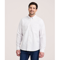 Chemise Oxford extensible à manches longues de première qualité pour hommes, Denver Hayes
