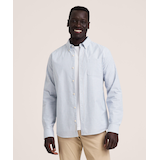 Chemise Oxford extensible à manches longues de première qualité pour hommes, Denver Hayes Front_Flat