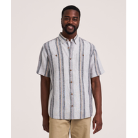 Chemise à manches courtes en mélange de lin, Denver Hayes Front_Flat