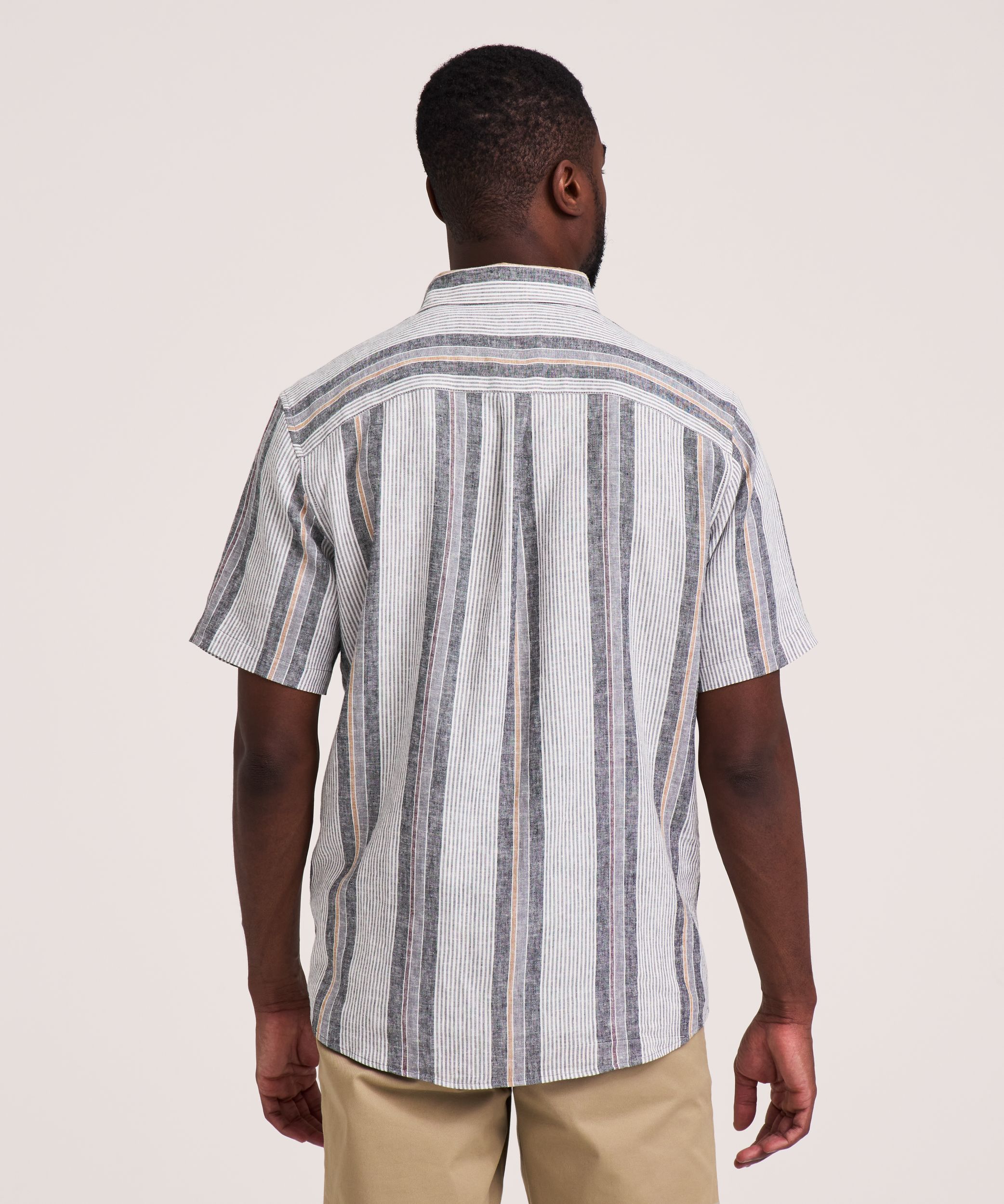 Chemise à manches courtes en mélange de lin, Denver Hayes