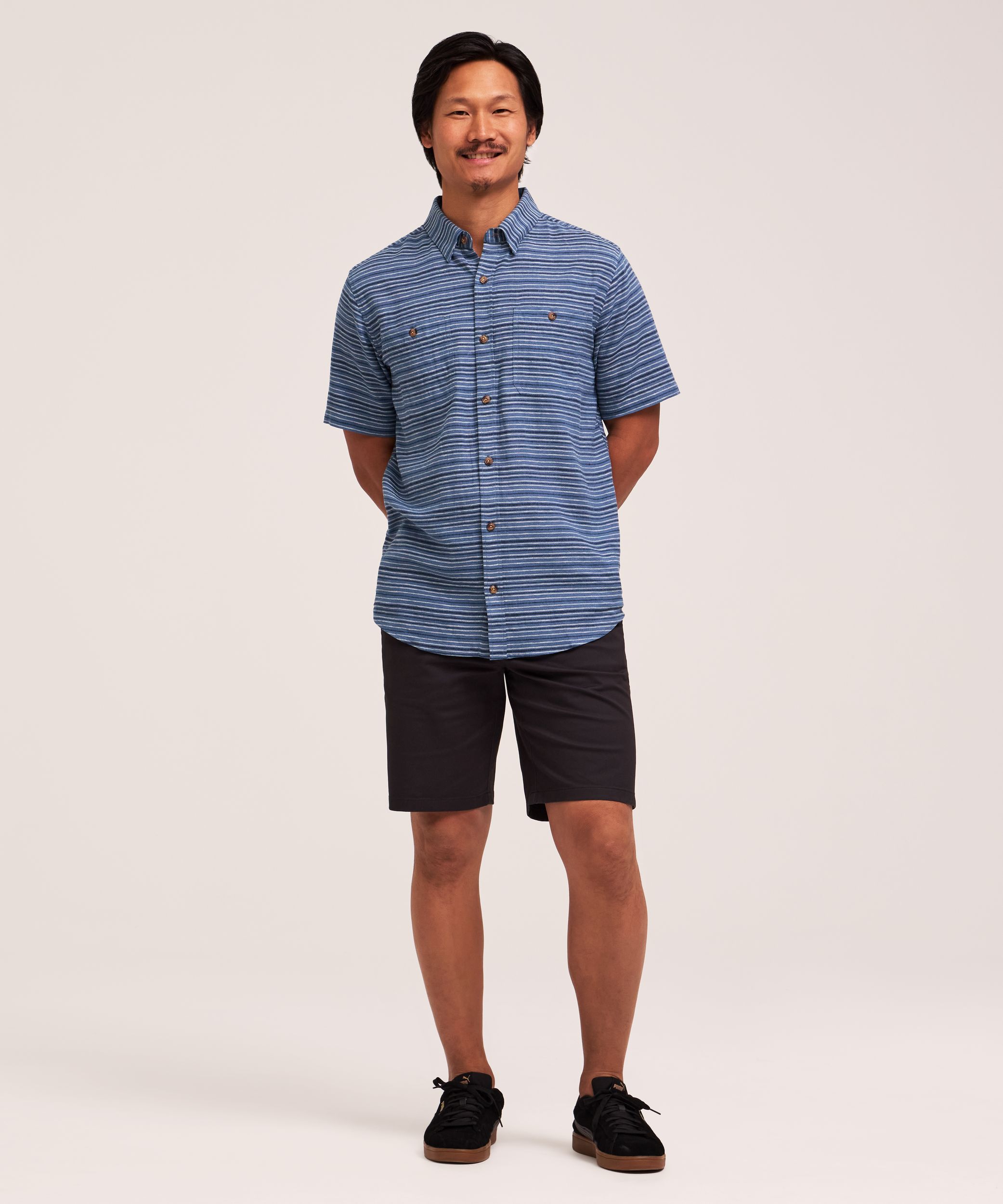 Chemise à manches courtes en mélange de lin, Denver Hayes