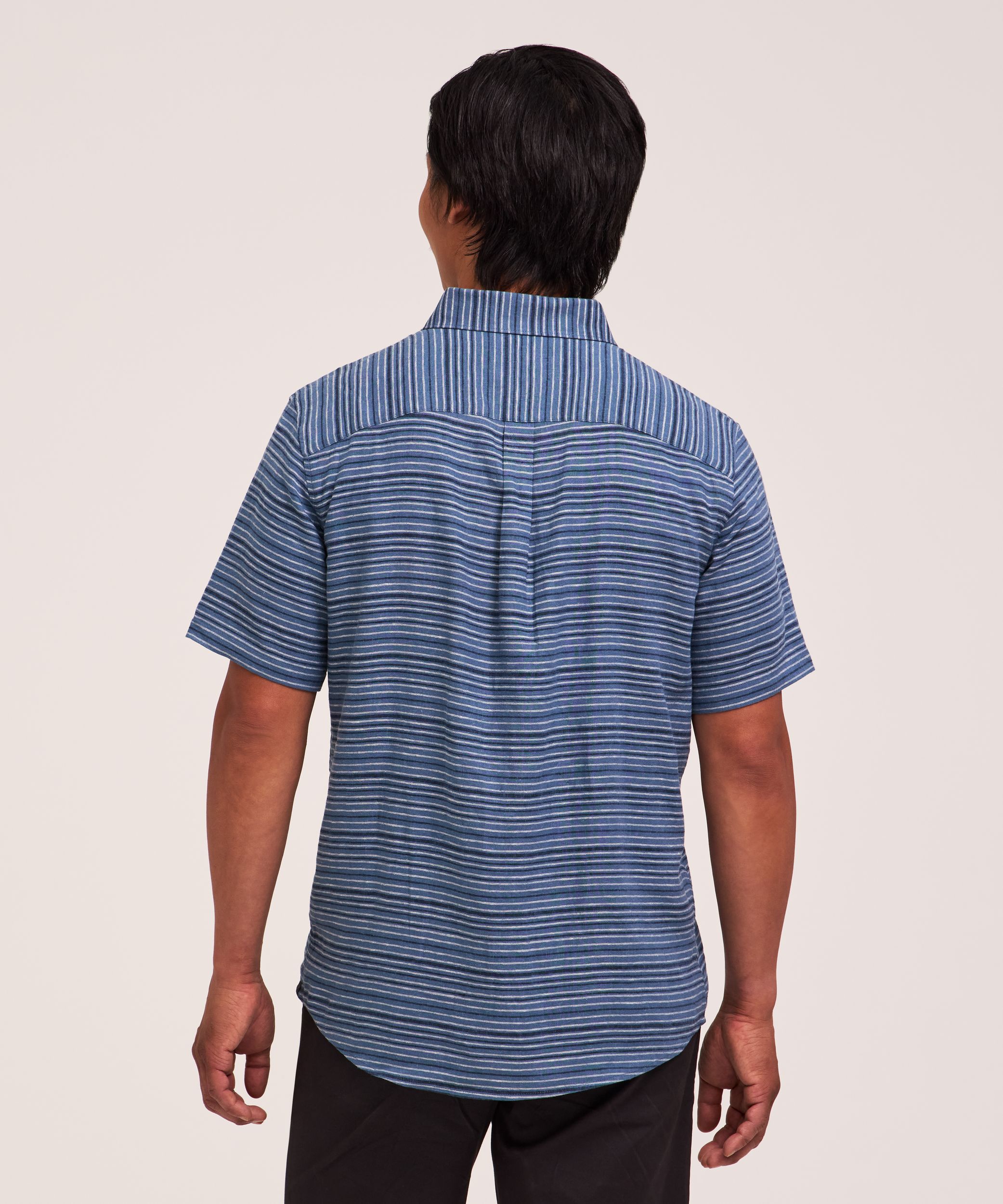 Chemise à manches courtes en mélange de lin, Denver Hayes