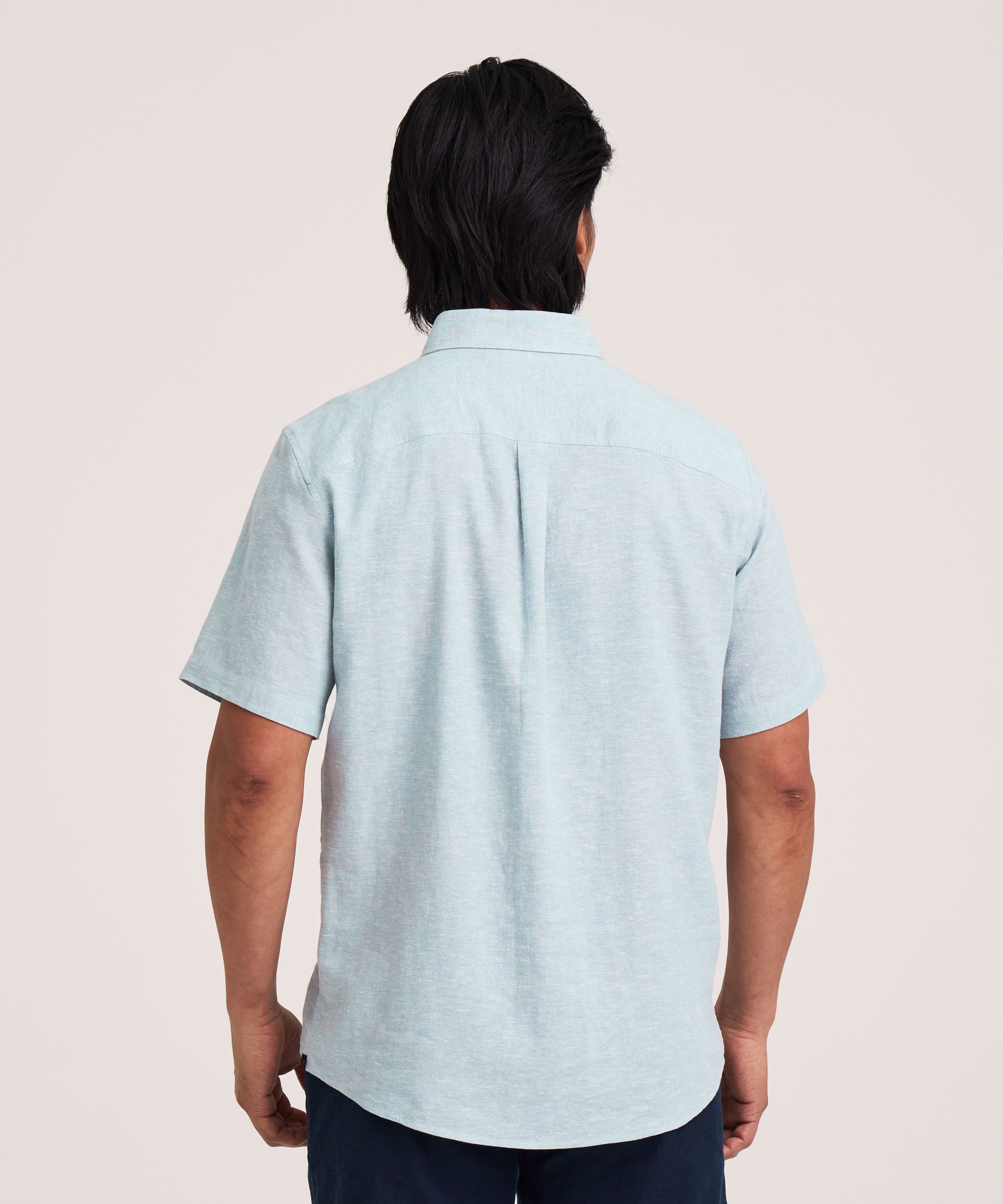Denver Hayes Short Sleeve Linen Blend Shirt