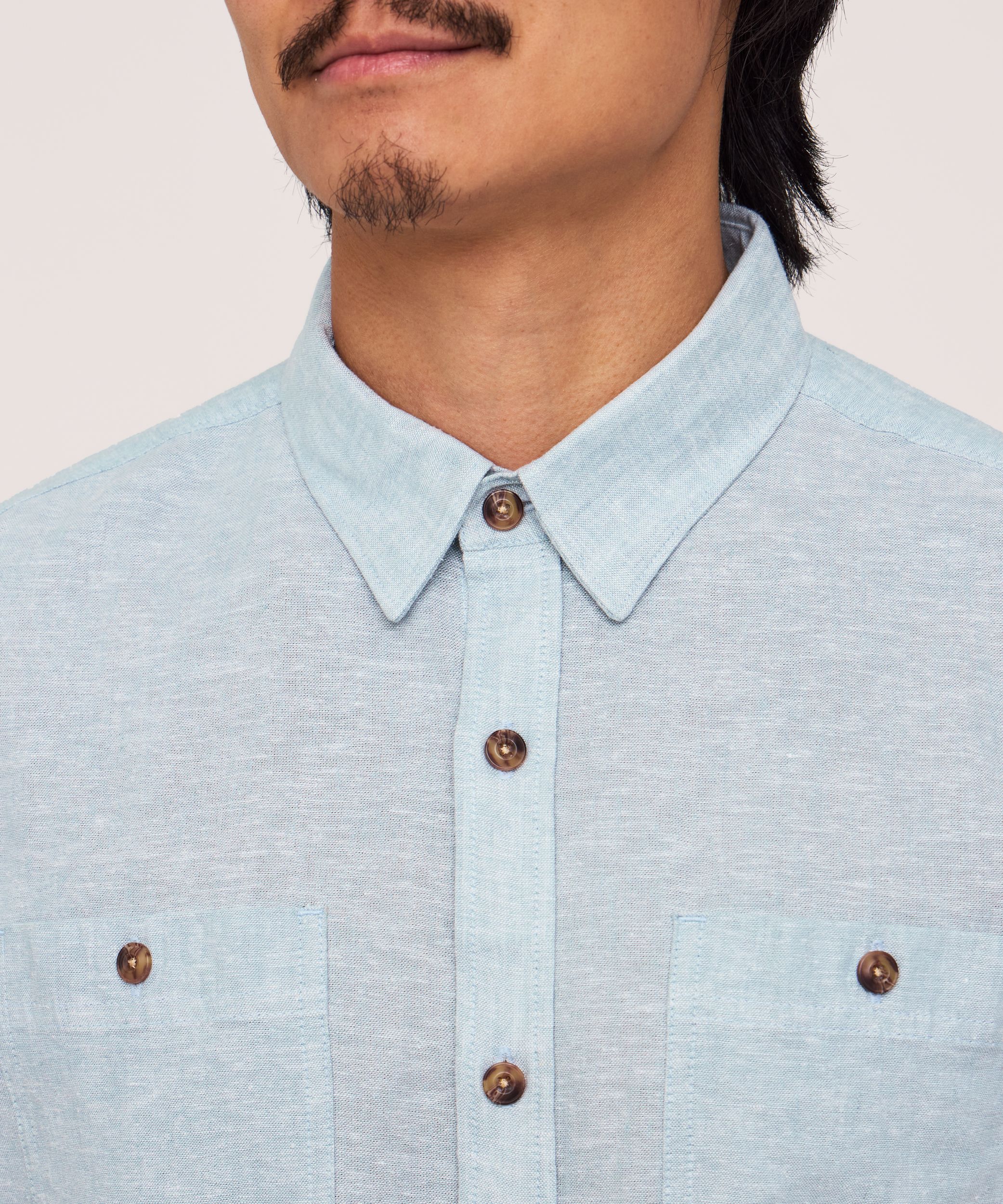 Denver Hayes Short Sleeve Linen Blend Shirt