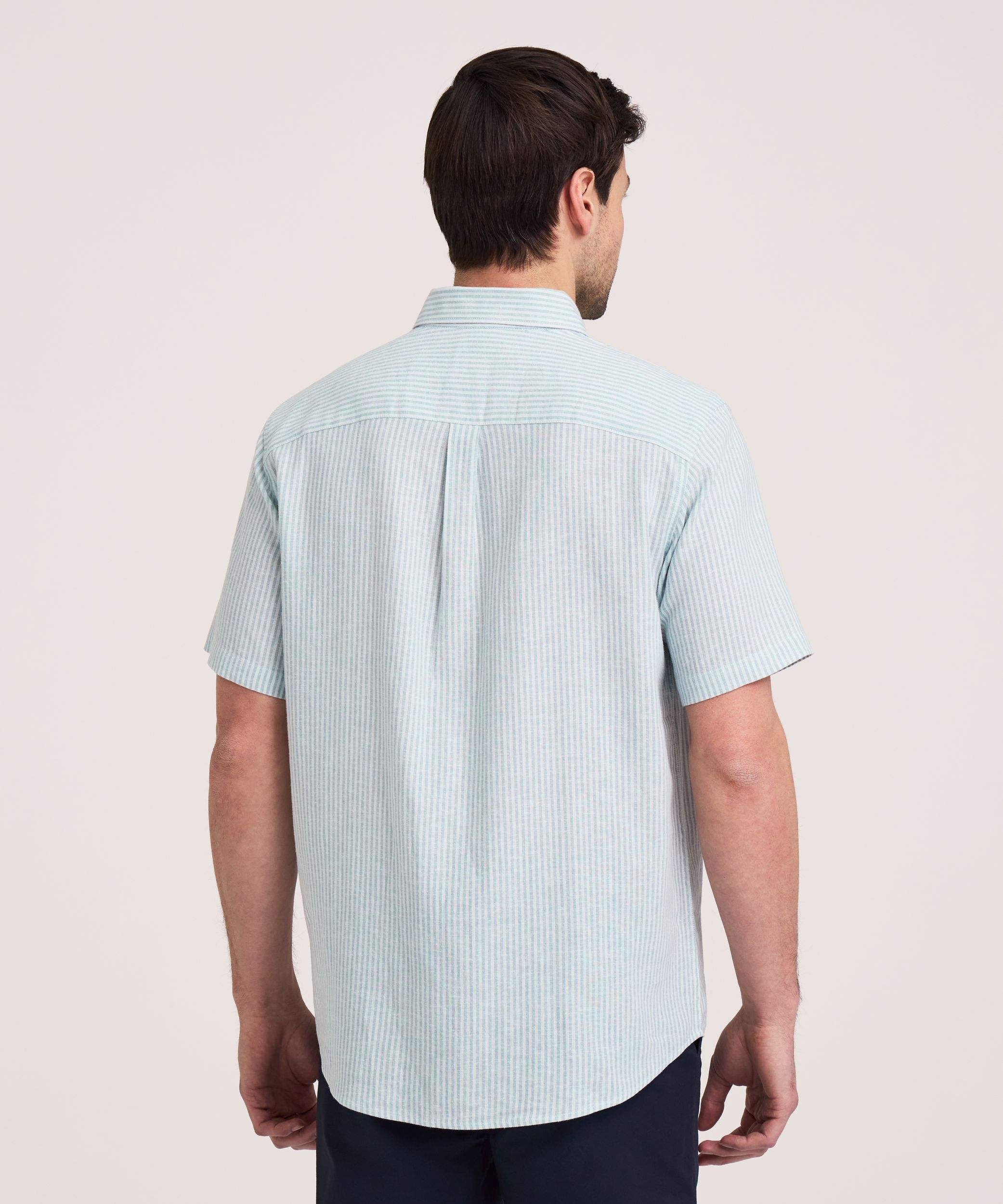 Denver Hayes Short Sleeve Linen Blend Shirt