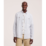 Denver Hayes Men's Long Sleeve Lightweight Linen Blend Shirt