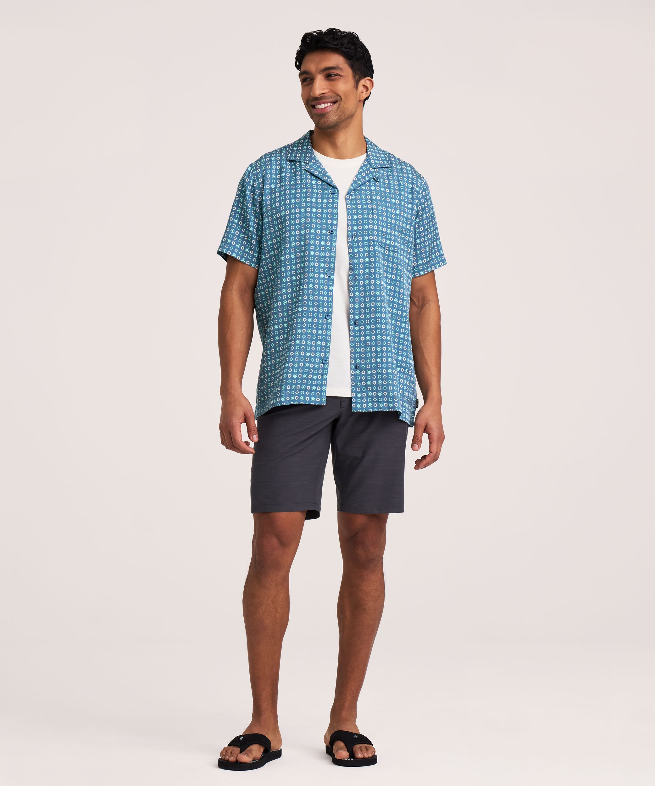Chemise à manches courtes avec imprimé intégral pour hommes, FarWest
