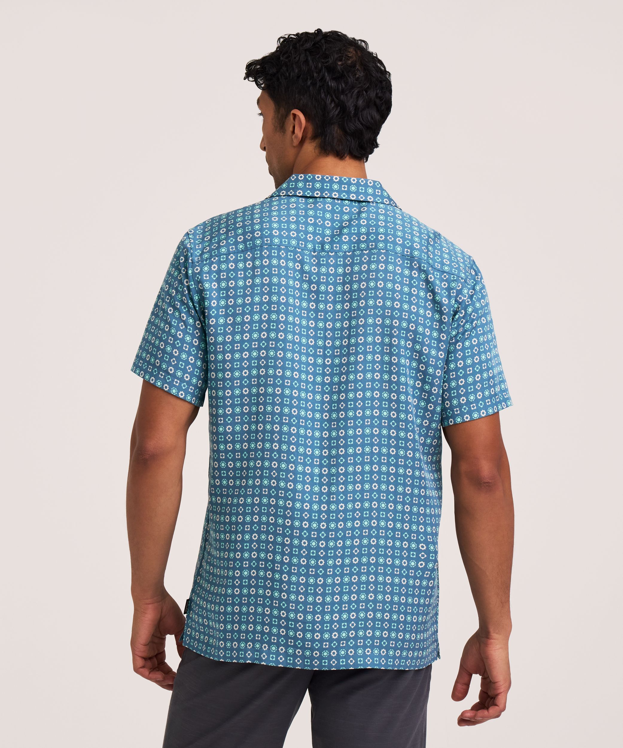 Chemise à manches courtes avec imprimé intégral pour hommes, FarWest