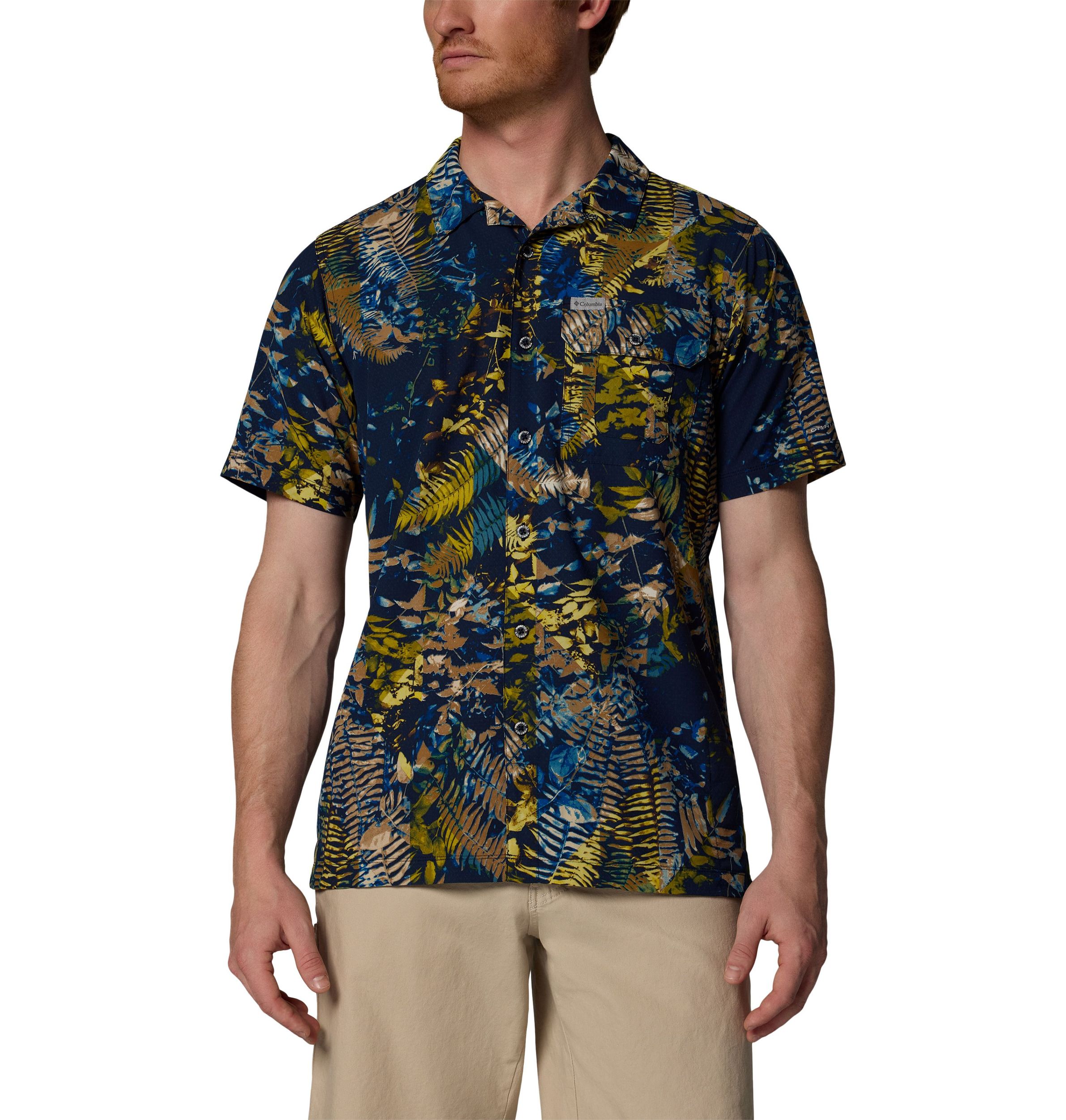 Columbia Men's Tech Trail Utility Printed Short Sleeve Shirt
