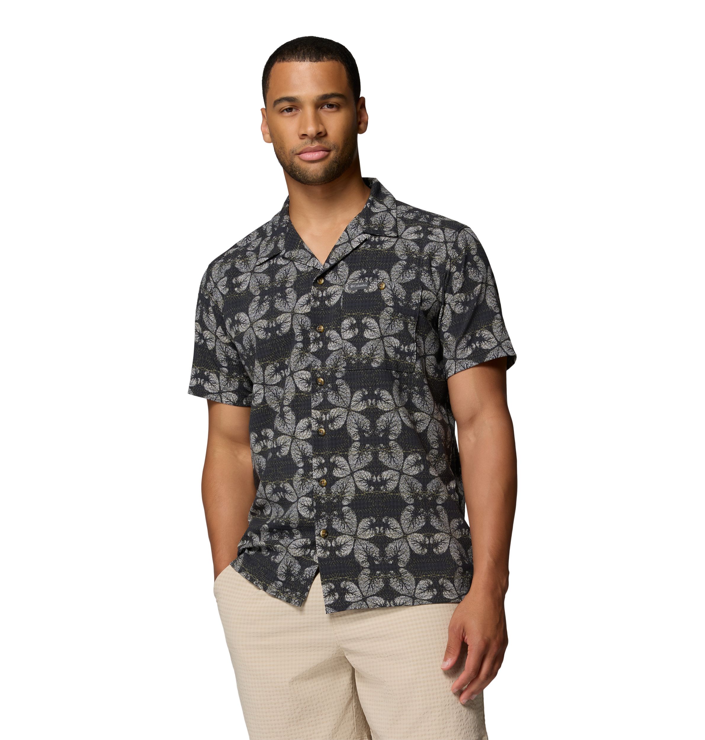 Columbia Men's Utilizer Camp Collar Print Short Sleeve Shirt