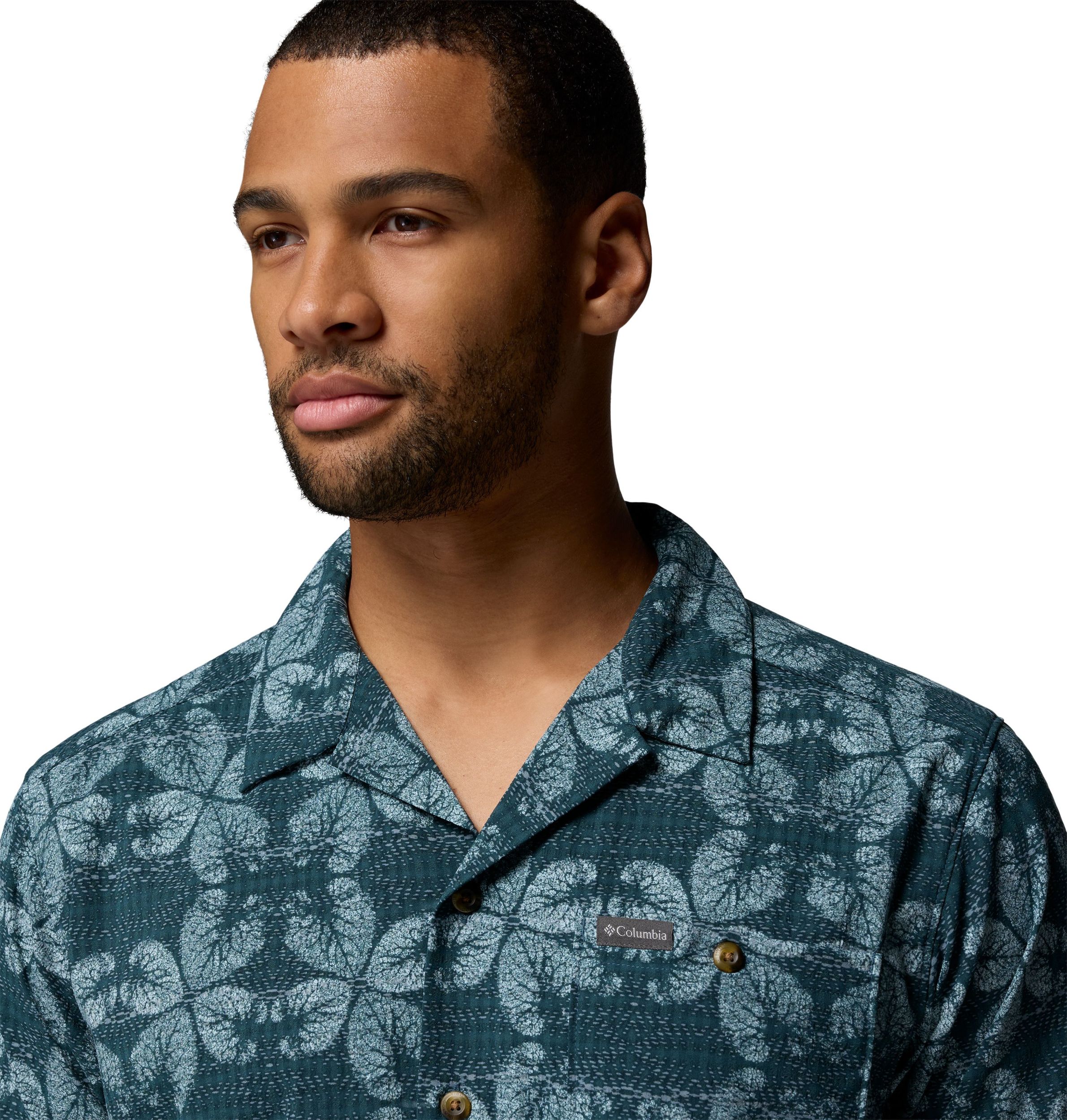 Columbia Men's Utilizer Camp Collar Print Short Sleeve Shirt