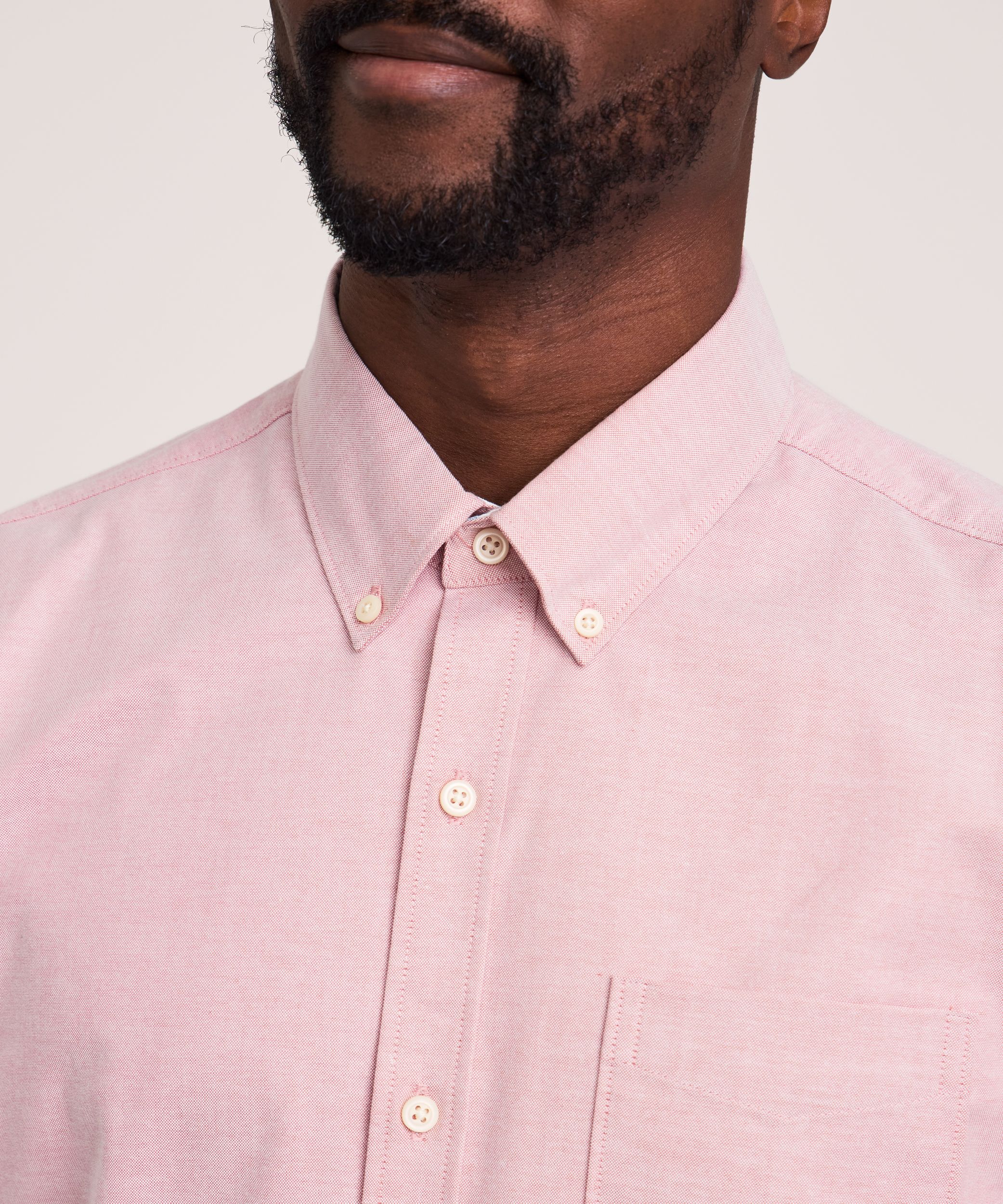 Denver Hayes Men's Short Sleeve Stretch Premium Oxford Shirt