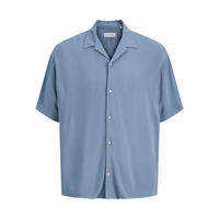 Jack & Jones Men's Jeff Resort Solid Short Sleeve Shirt Front_Flat