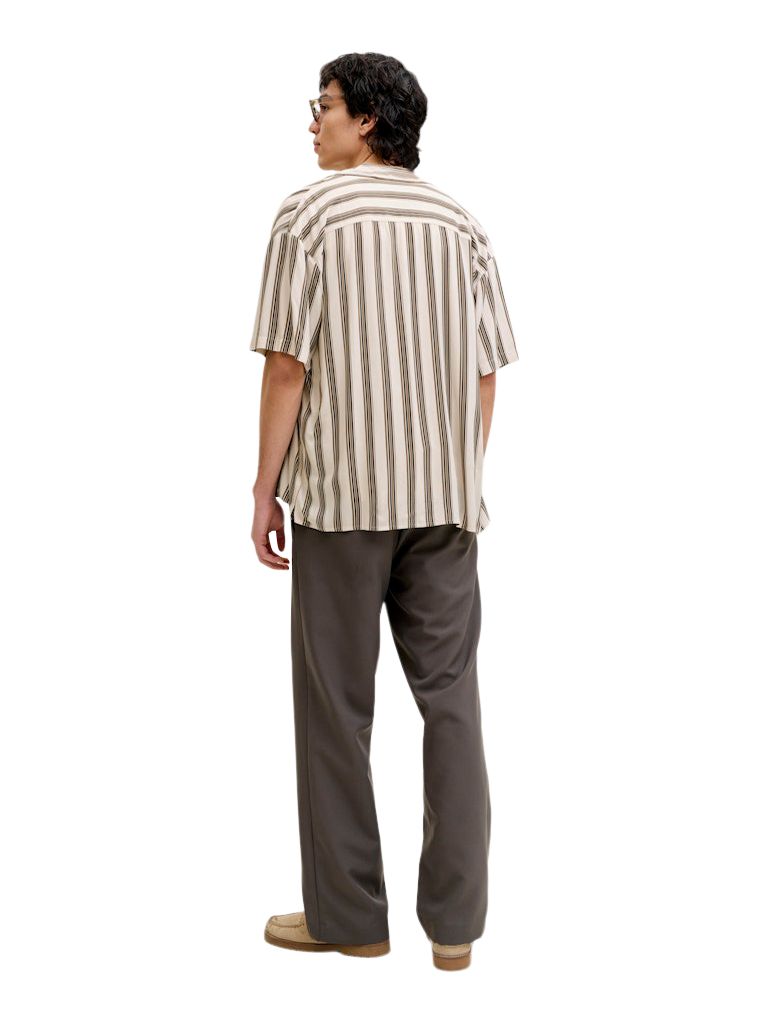 Jack & Jones Men's Jeff Resort Stripe Short Sleeve Shirt