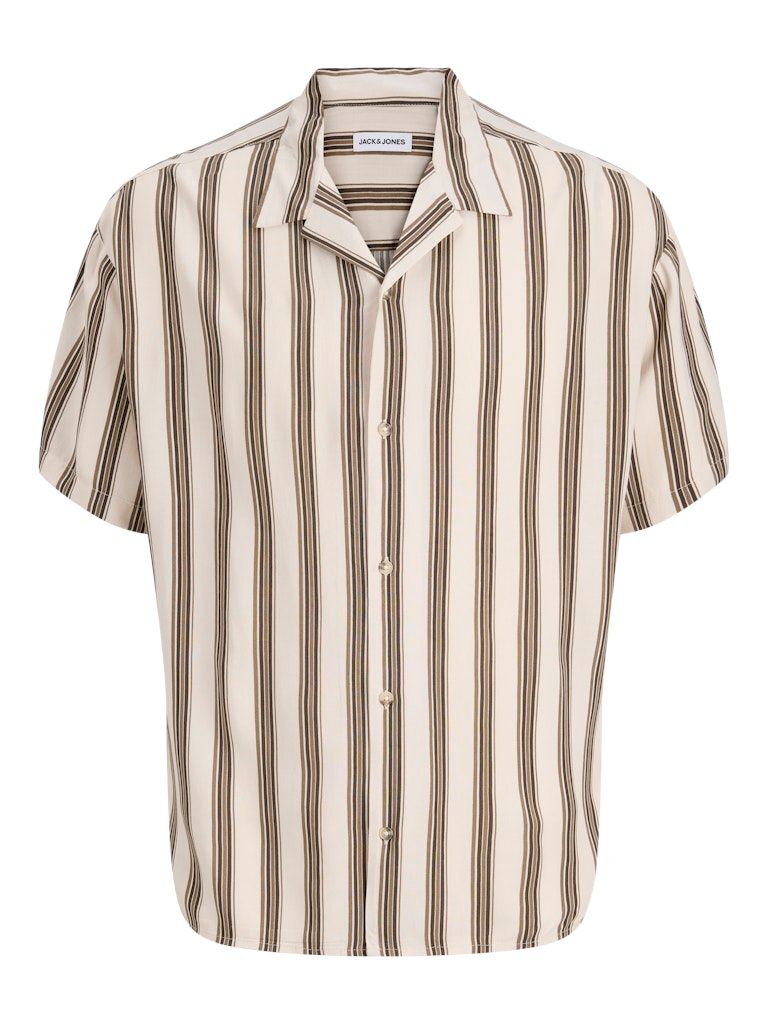 Jack & Jones Men's Jeff Resort Stripe Short Sleeve Shirt
