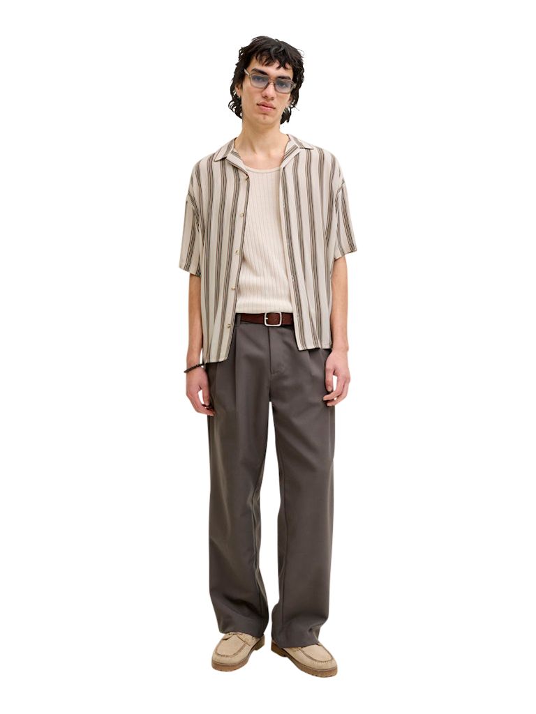 Jack & Jones Men's Jeff Resort Stripe Short Sleeve Shirt