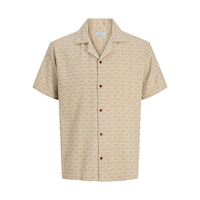 Jack & Jones Men's Winson Resort Dobby Short Sleeve Shirt Front_Flat