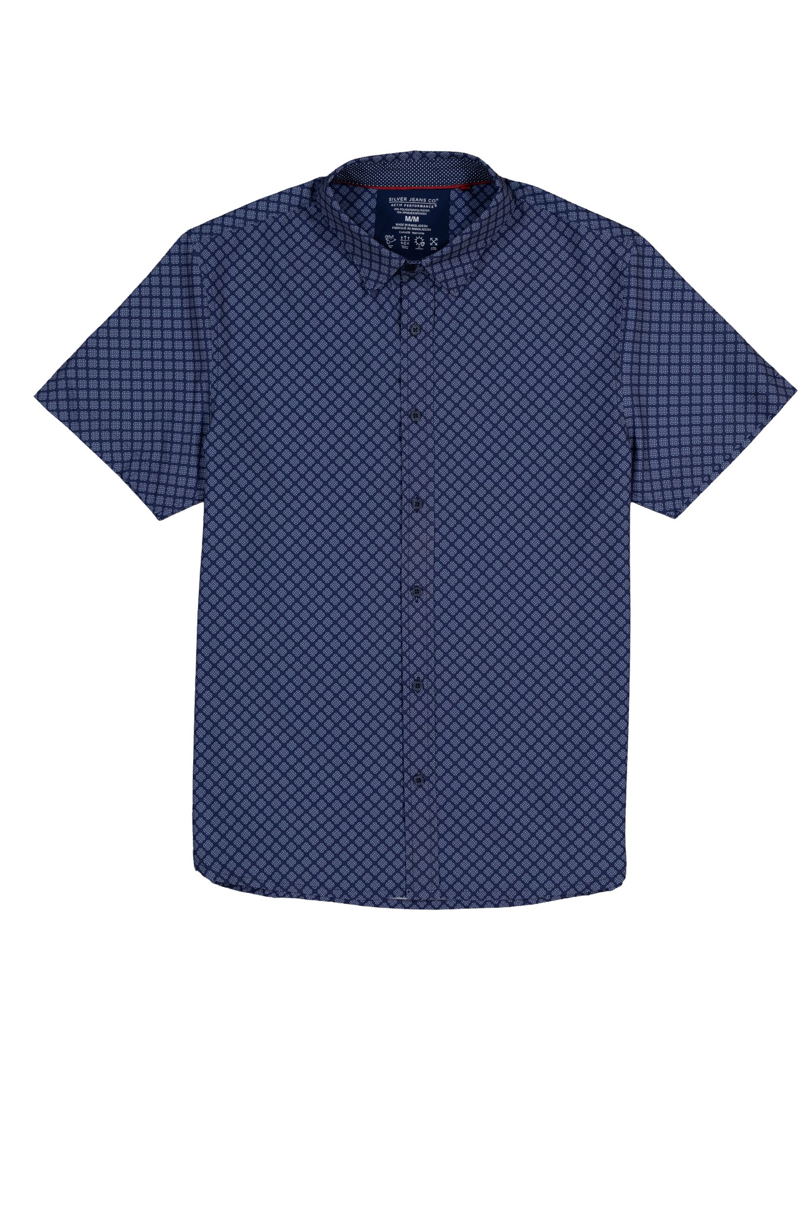 Silver Men's Short Sleeve Shirt