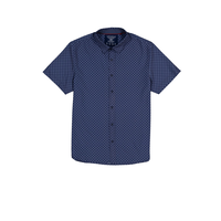 Silver Men's Short Sleeve Shirt Front_Flat