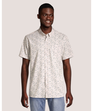 Lois Men's Clinton Short Sleeve Button Down Printed Shirt