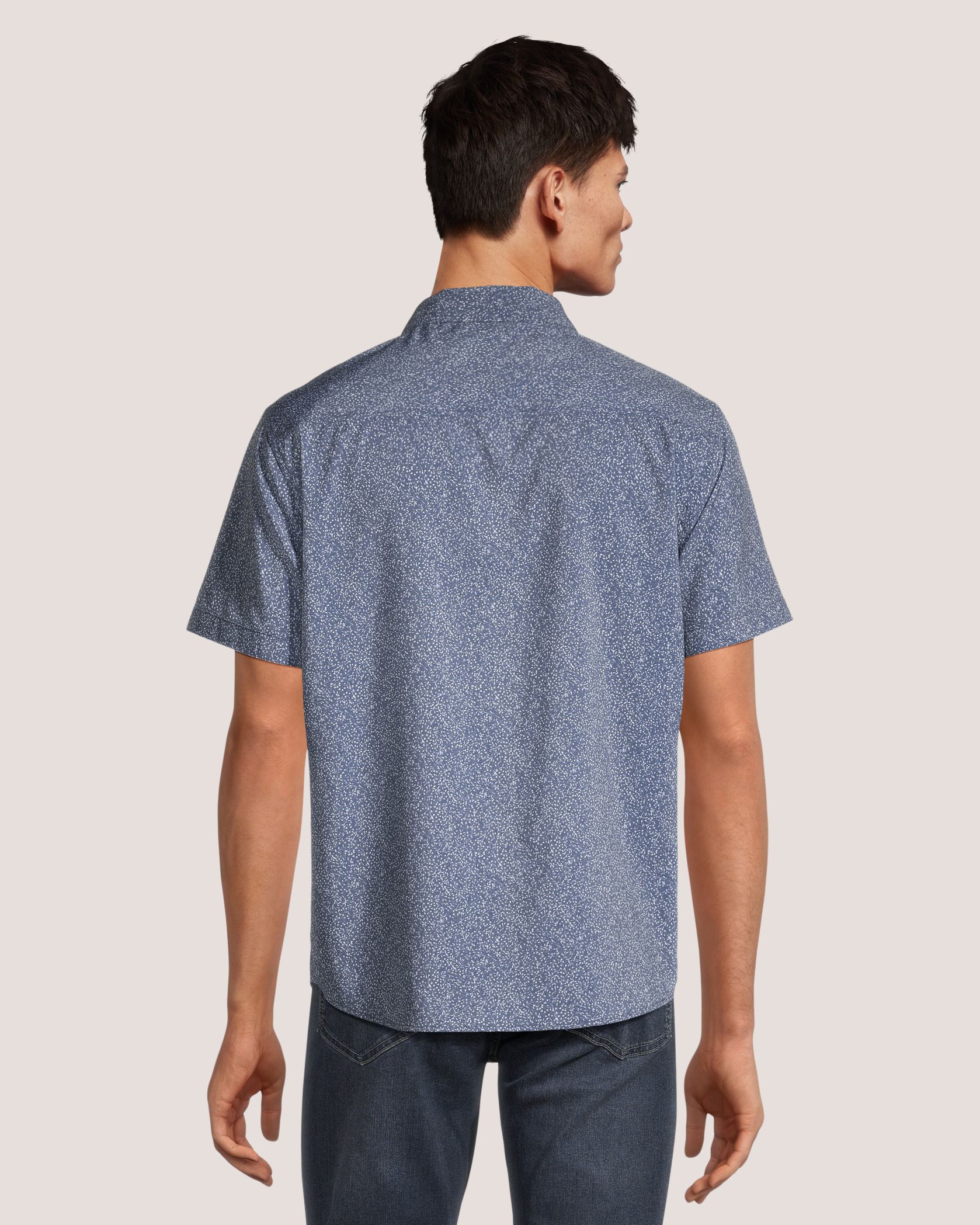 Lois Men's Clinton Short Sleeve Button Down Printed Shirt