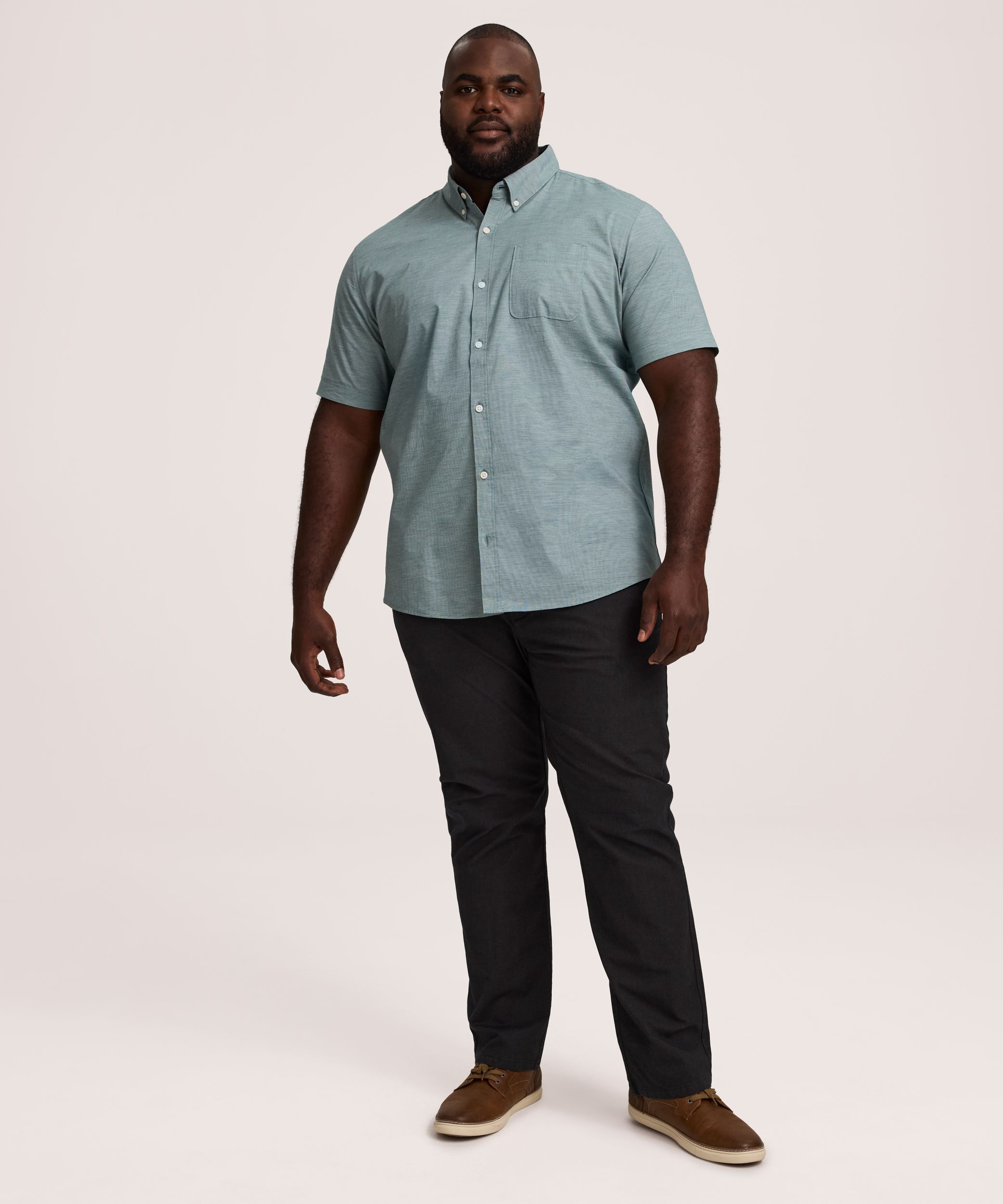 Denver Hayes Men's Short Sleeve Casual Sport Shirt