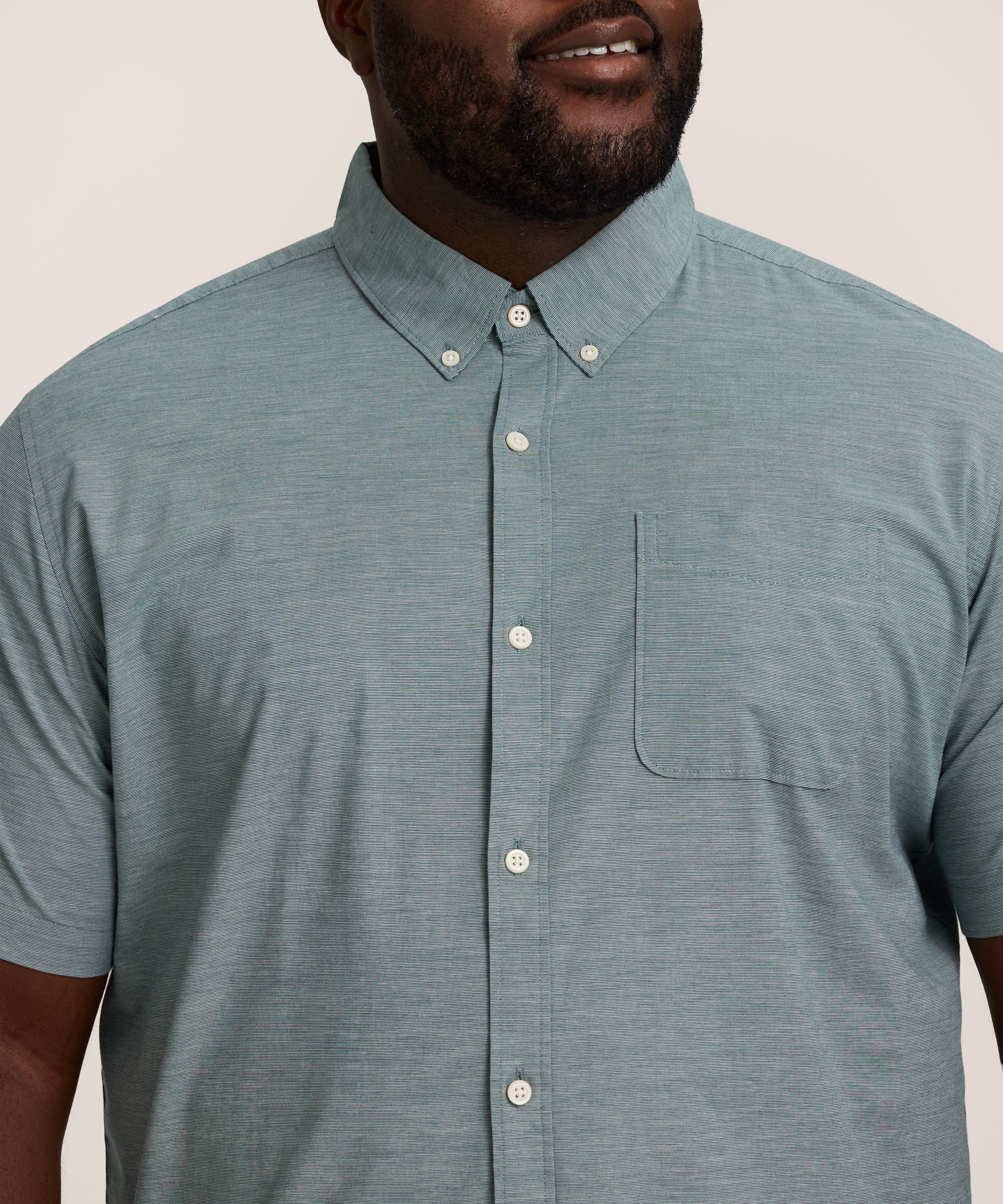 Denver Hayes Men's Short Sleeve Casual Sport Shirt