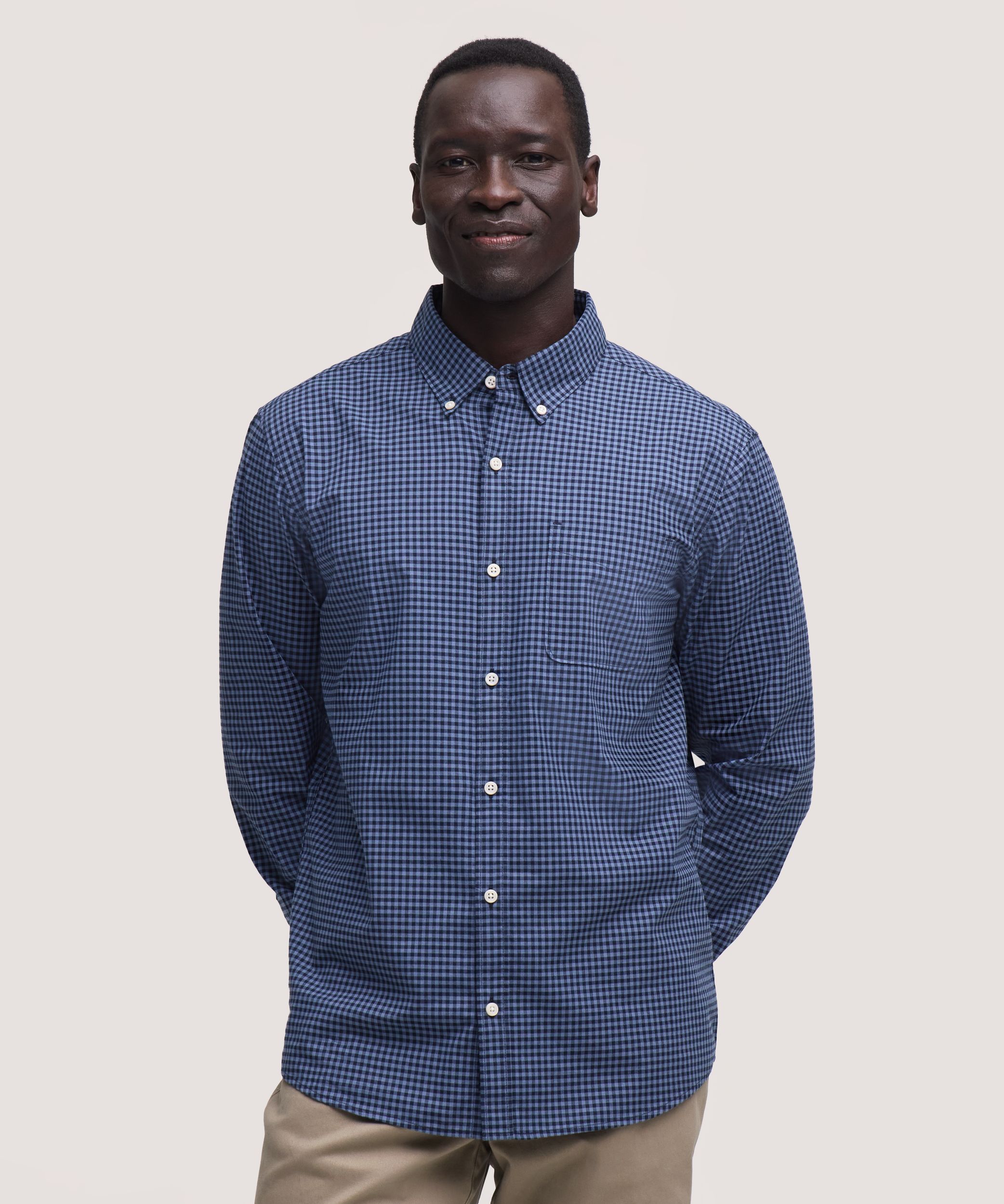 Denver Hayes Men's Long Sleeve Casual Sport Shirt