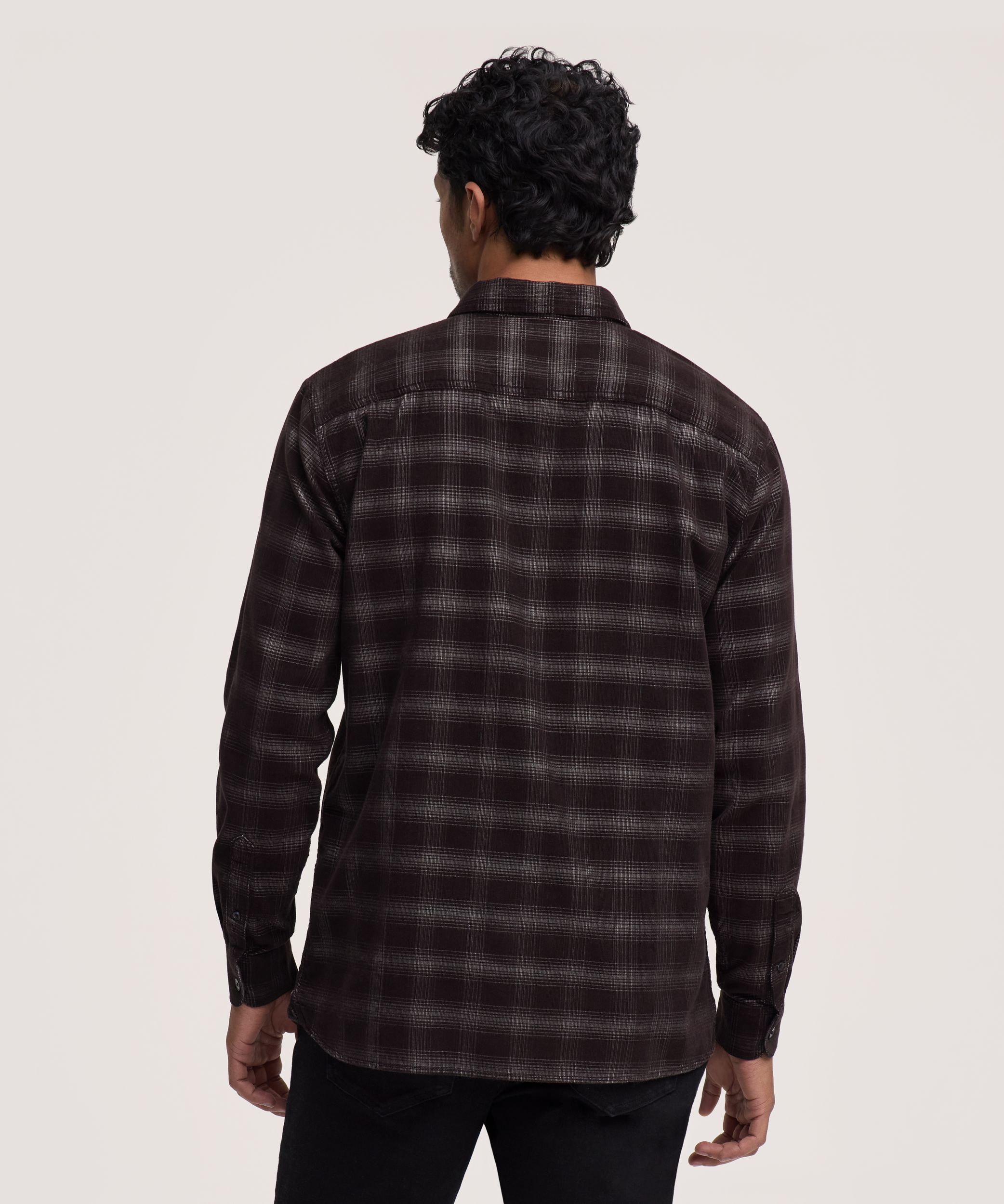Denver Hayes Men's Stretch Pinwale Corduroy Shirt