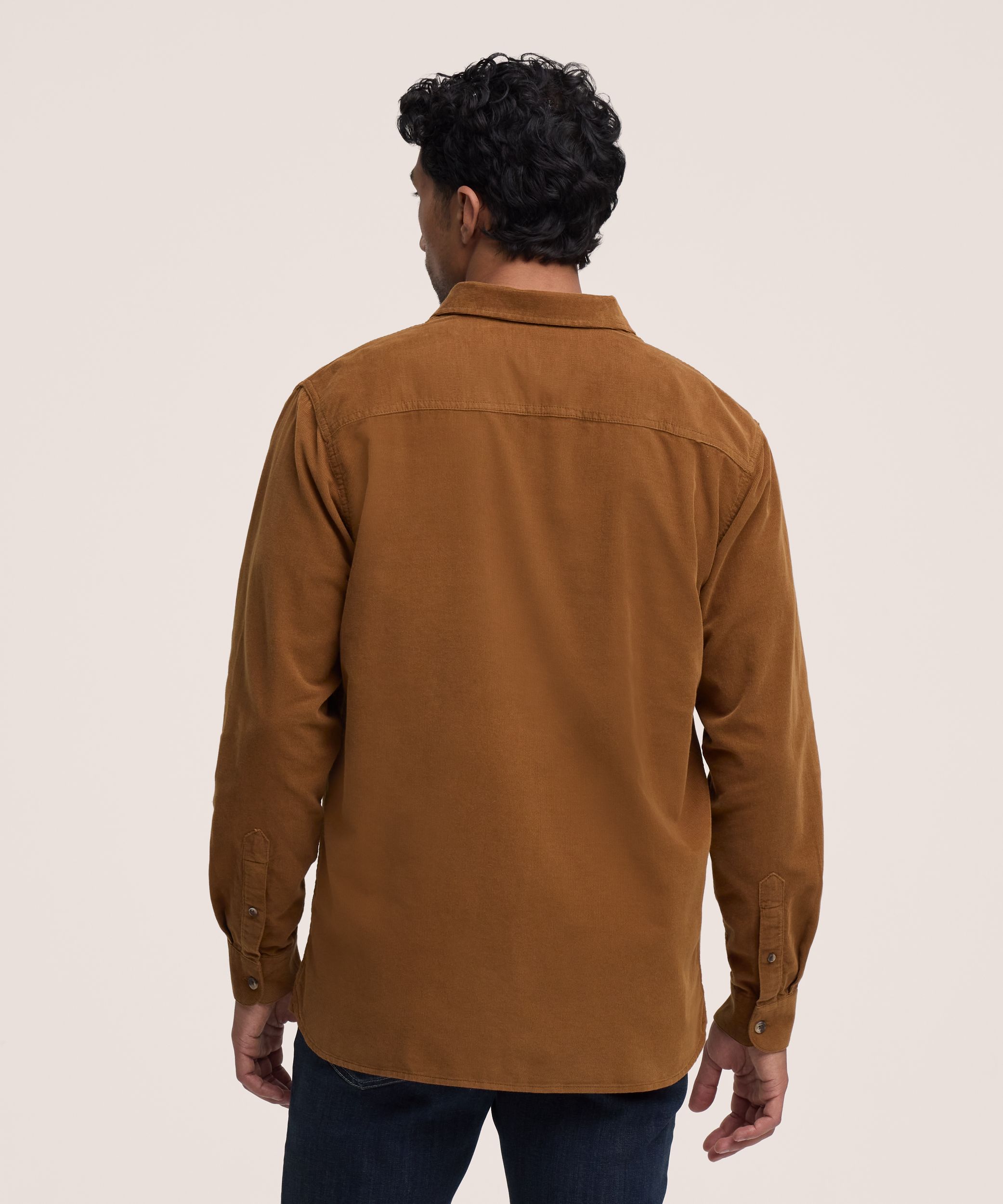 Denver Hayes Men's Stretch Pinwale Corduroy Shirt