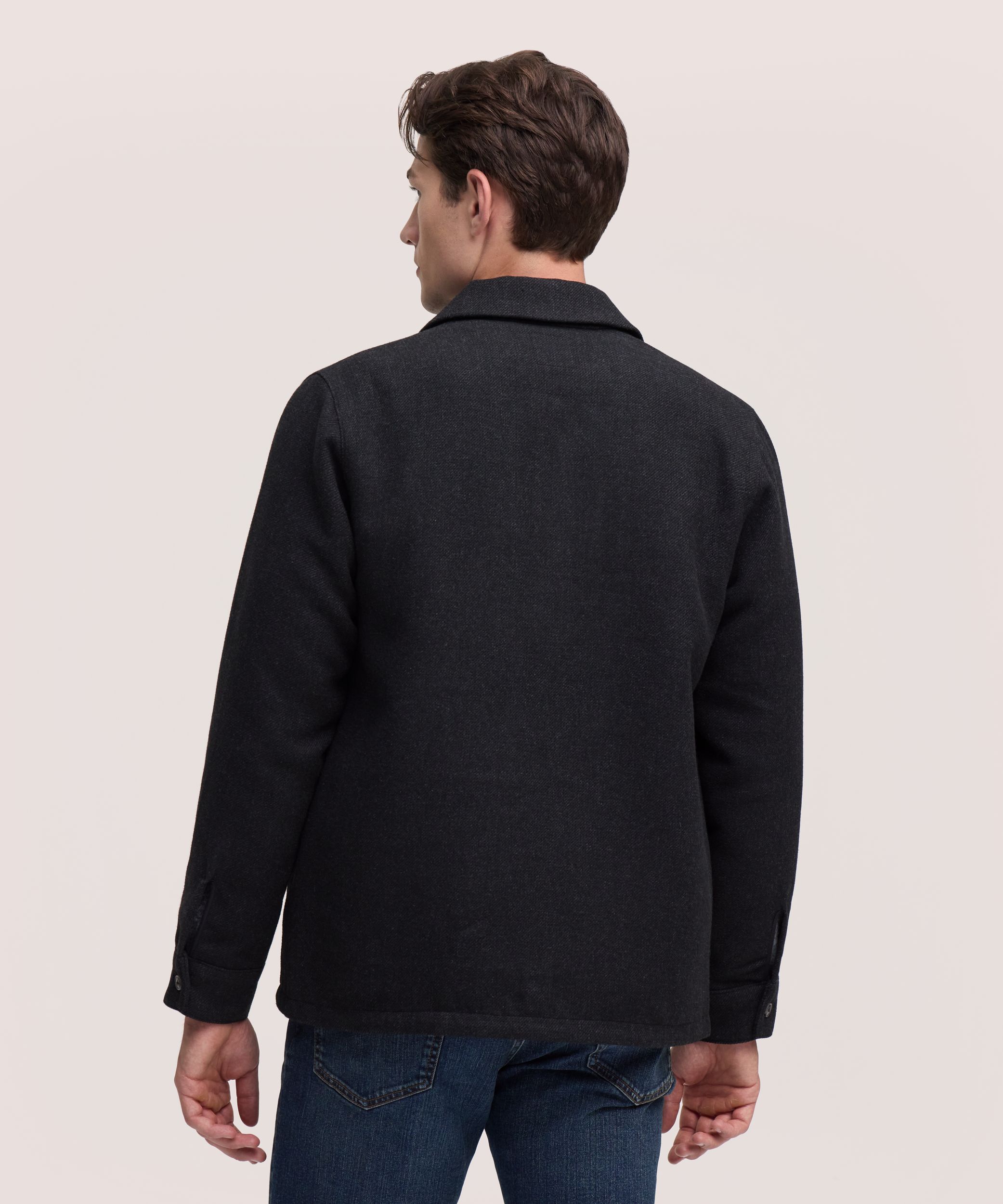 Chemise-veste en fausse laine pour hommes, Denver Hayes